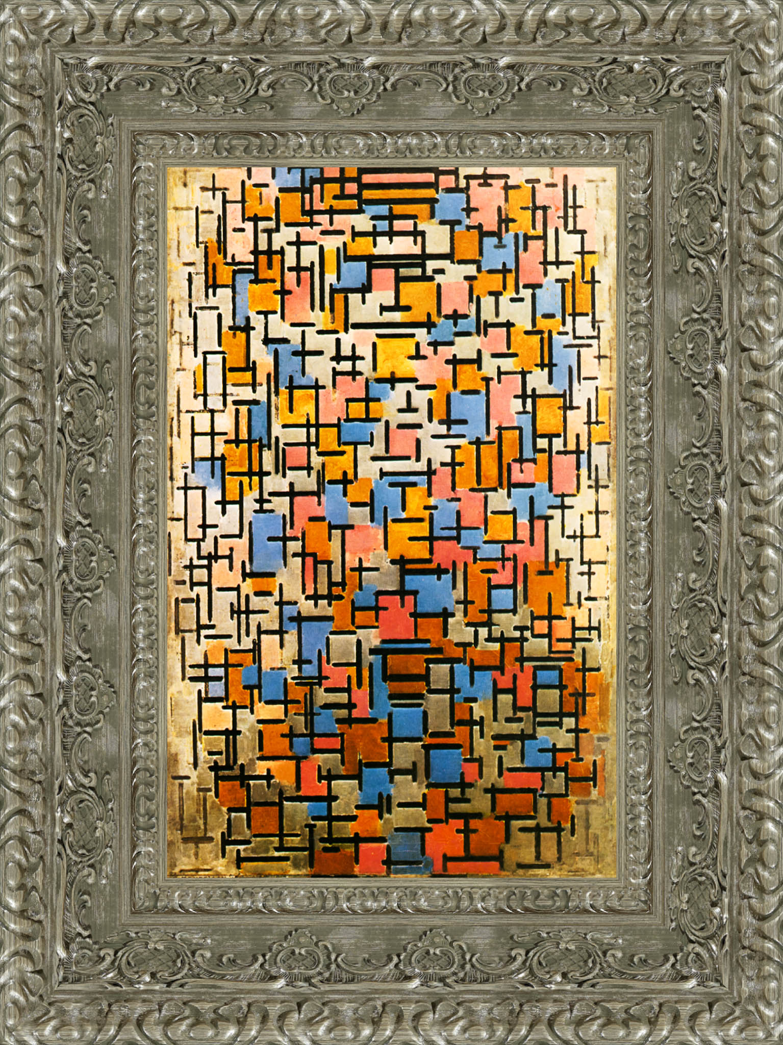 Composition by Piet Mondrian — Framed Giclee Canvas Print | Canvas Classics