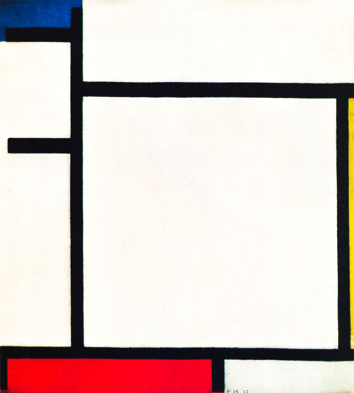 Composition with Blue, Red, Yellow and Black – Piet Mondrian, 1922, framed