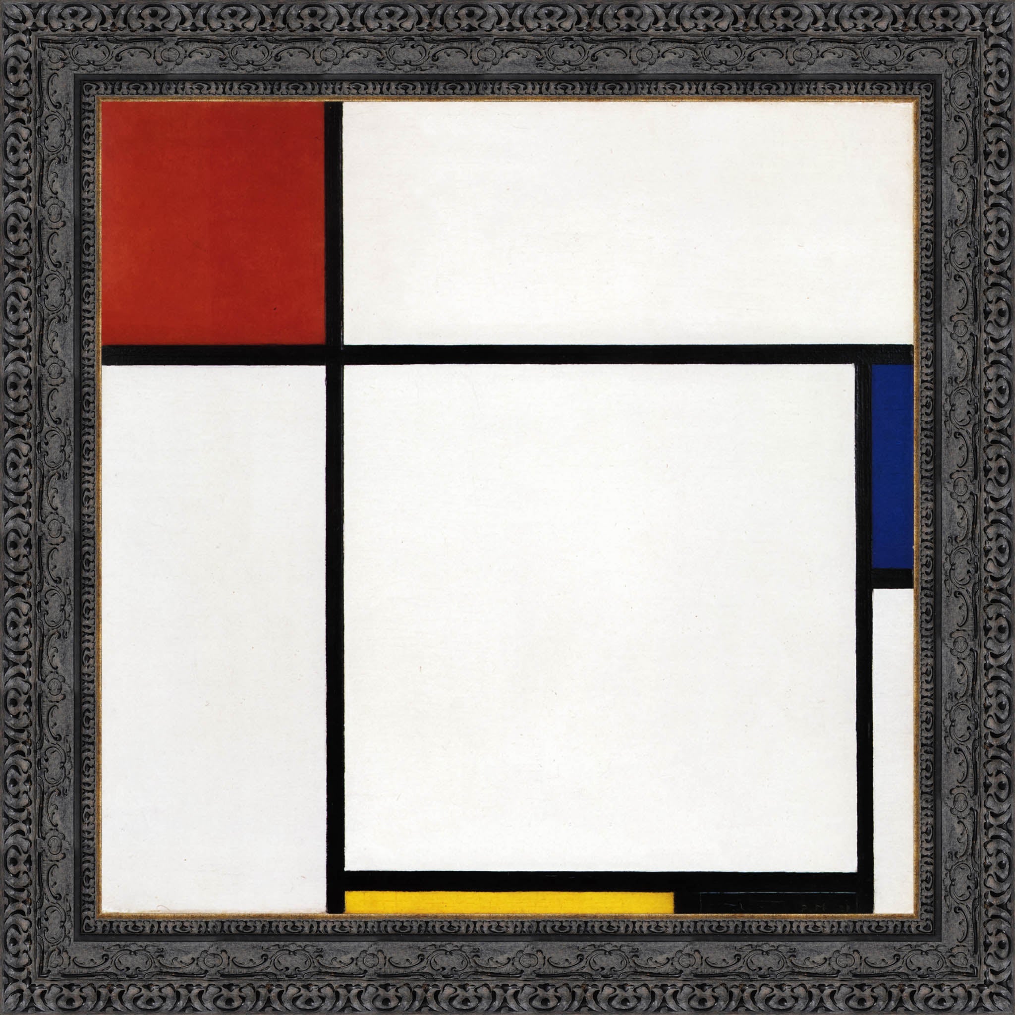 Composition with Red, Blue and Yellow by Piet Mondrian — Framed Giclee Canvas Print | Canvas Classics