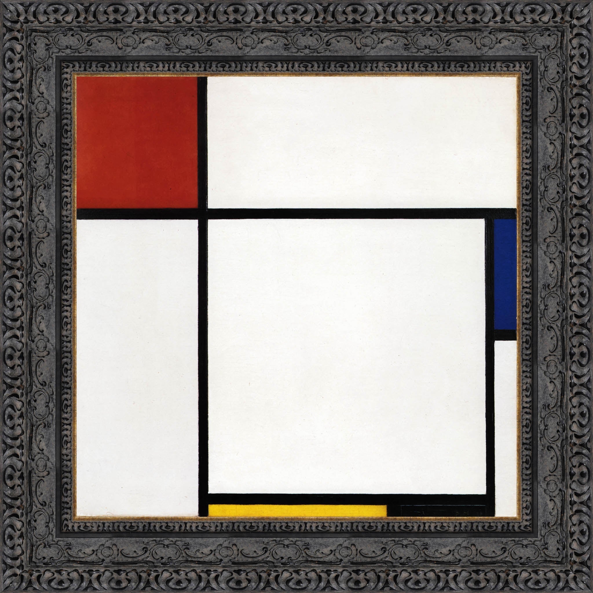 Composition with Red, Blue and Yellow by Piet Mondrian — Framed Giclee Canvas Print | Canvas Classics