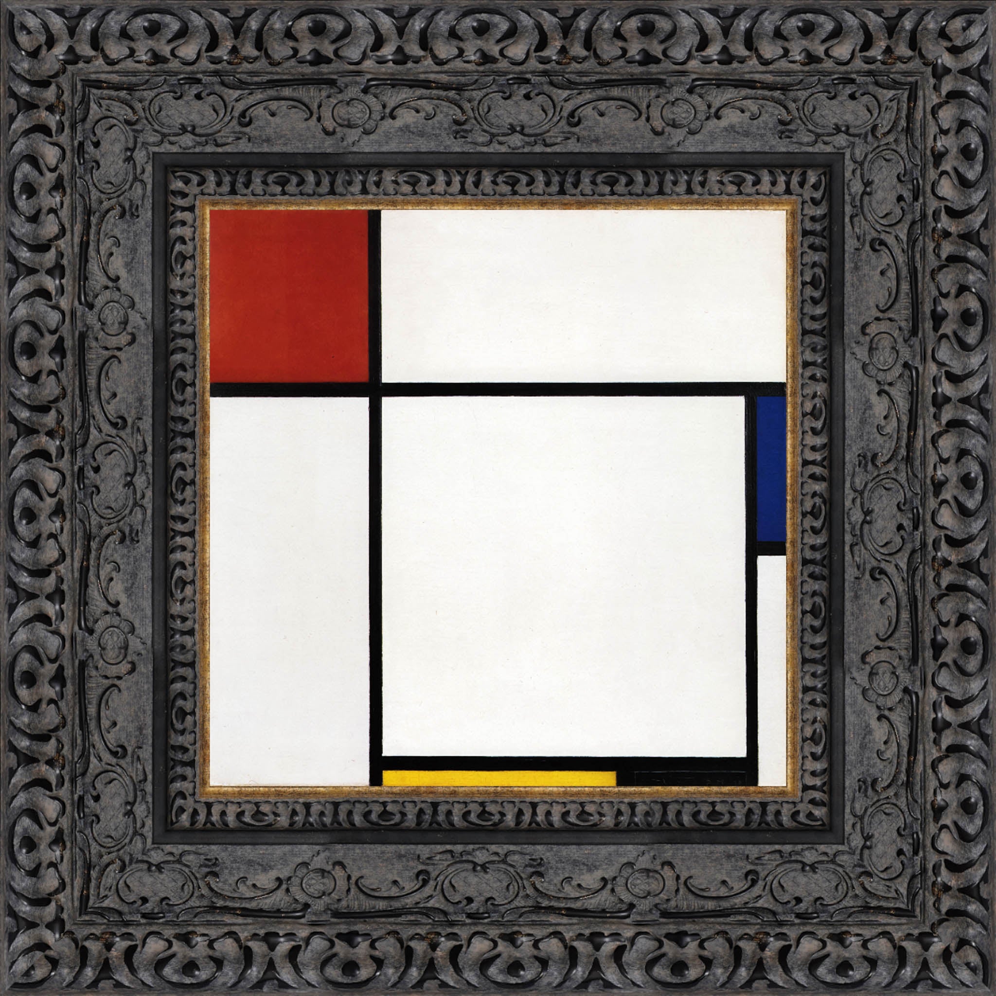 Composition with Red, Blue and Yellow by Piet Mondrian — Framed Giclee Canvas Print | Canvas Classics