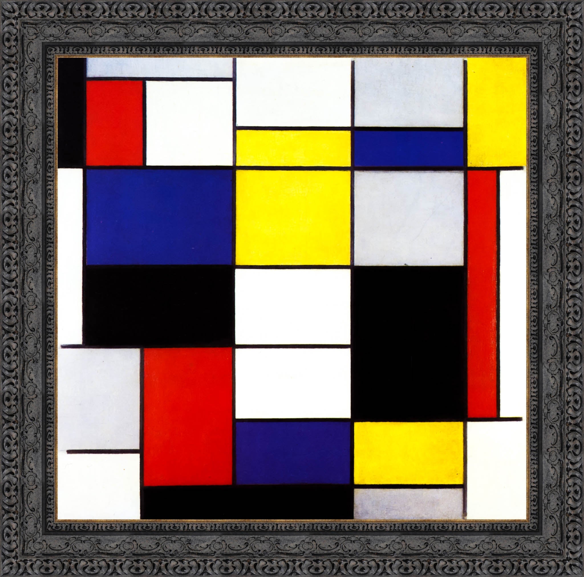 Composition A by Piet Mondrian — Framed Giclee Canvas Print | Canvas Classics