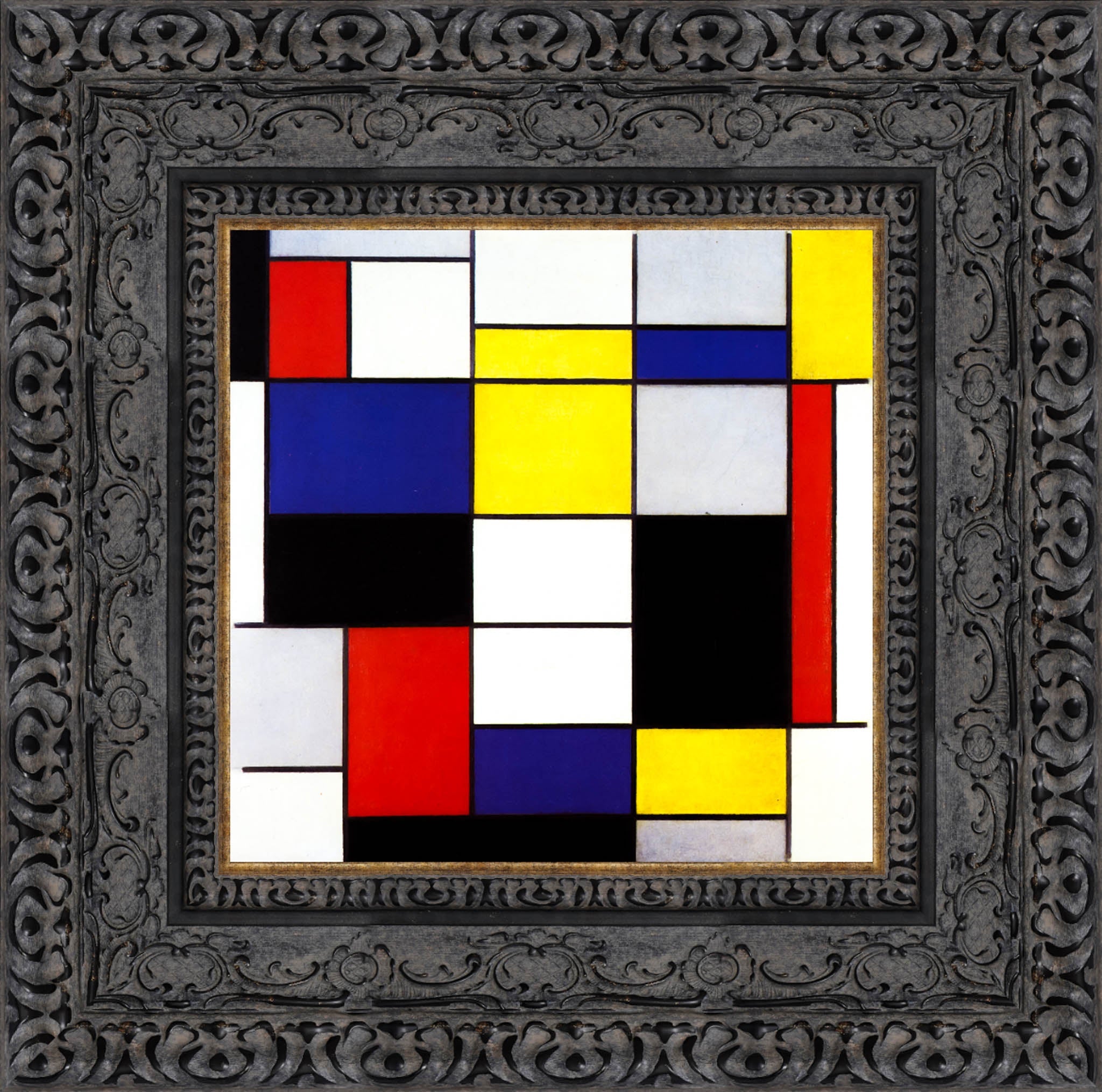 Composition A by Piet Mondrian — Framed Giclee Canvas Print | Canvas Classics