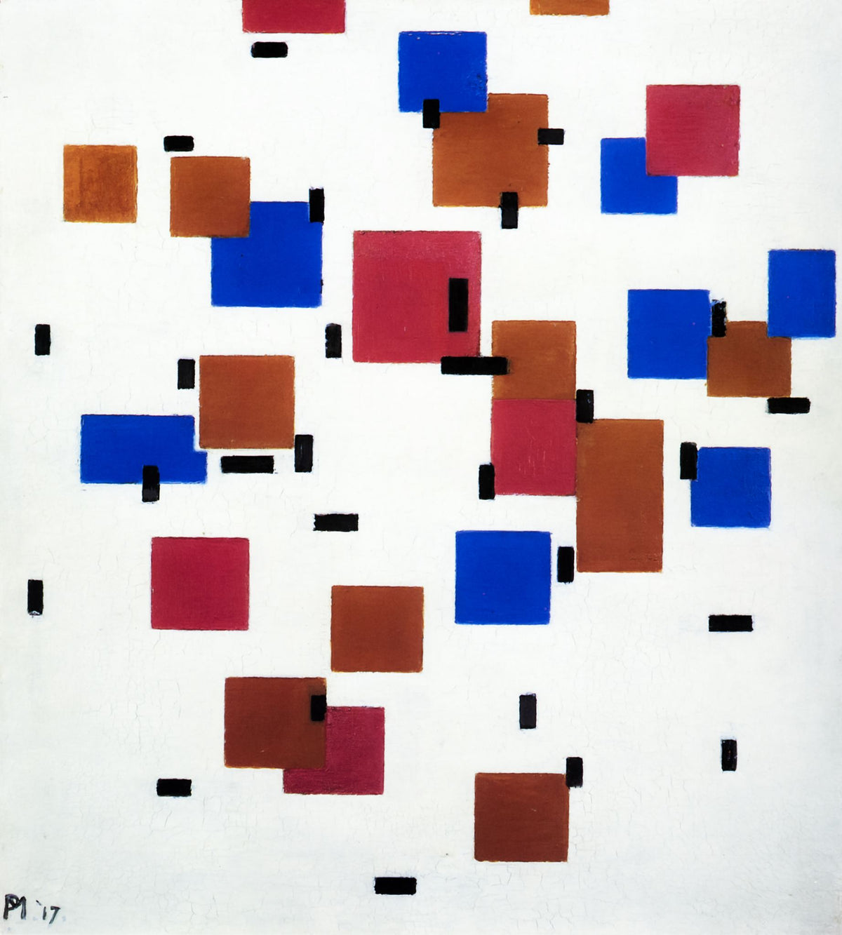 Composition In Colour A - Piet Mondrian, 1917, framed