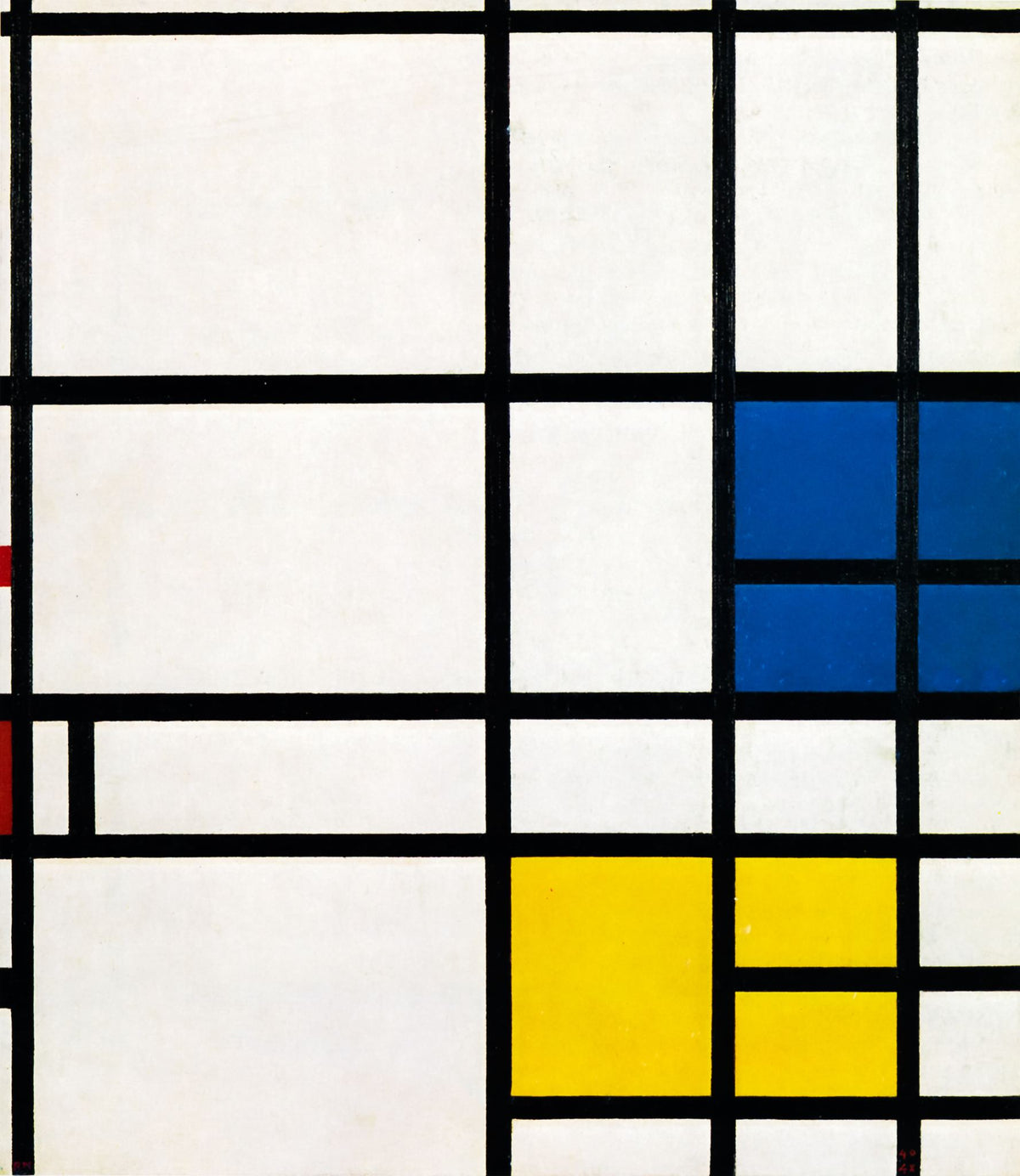 Composition London - Piet Mondrian. 1940-42, framed