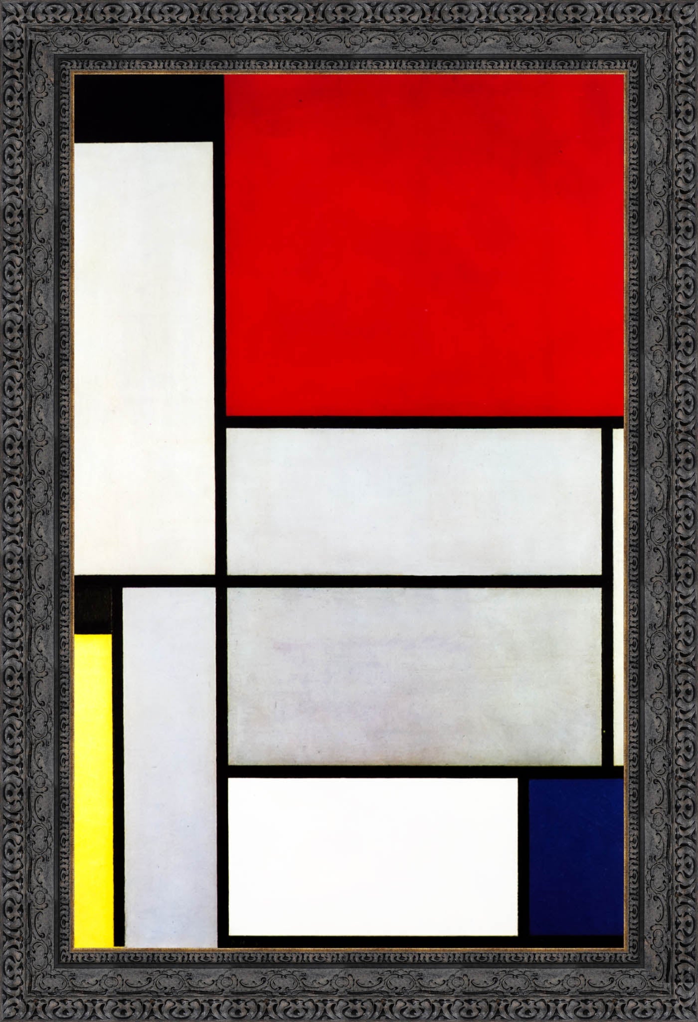 Composition With Black Red Grey Yellow And Blue - Piet Mondrian, 1921