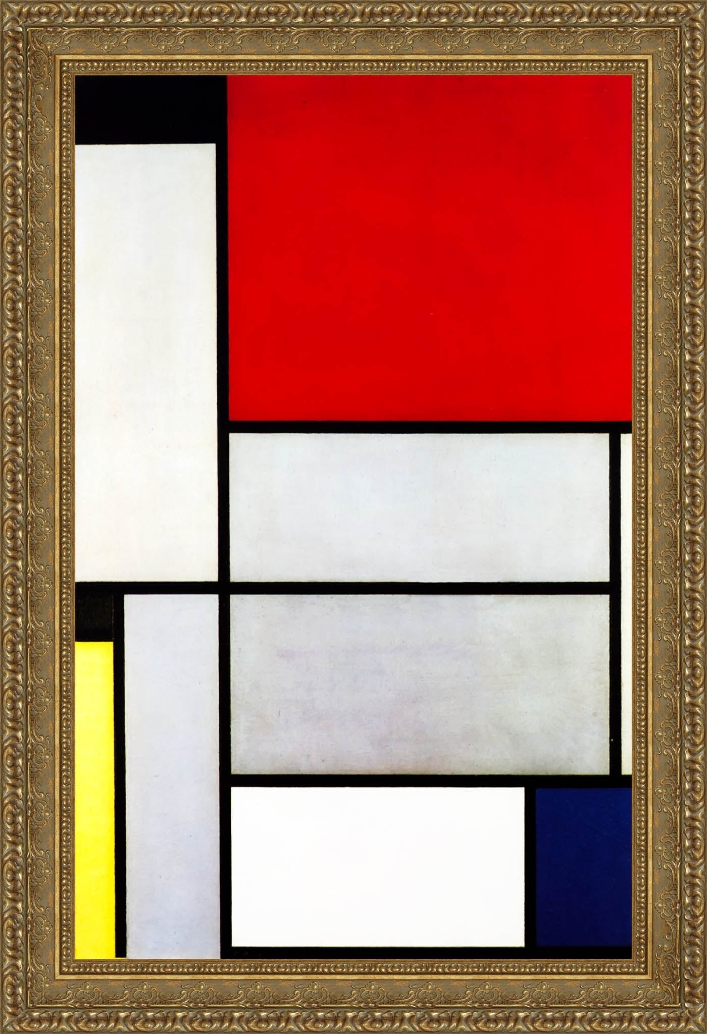Composition With Black Red Grey Yellow And Blue - Piet Mondrian, 1921