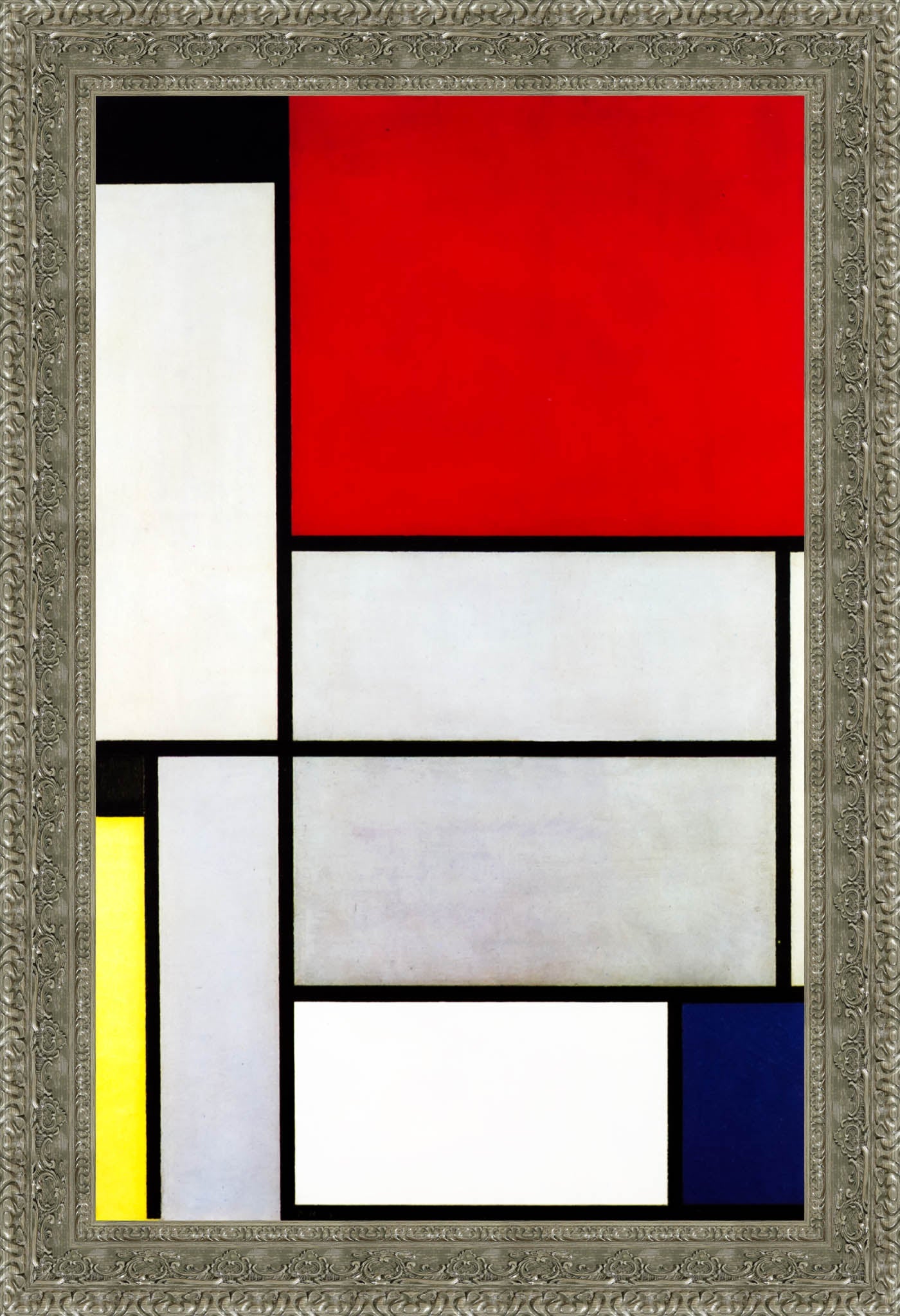 Composition With Black Red Grey Yellow And Blue - Piet Mondrian, 1921