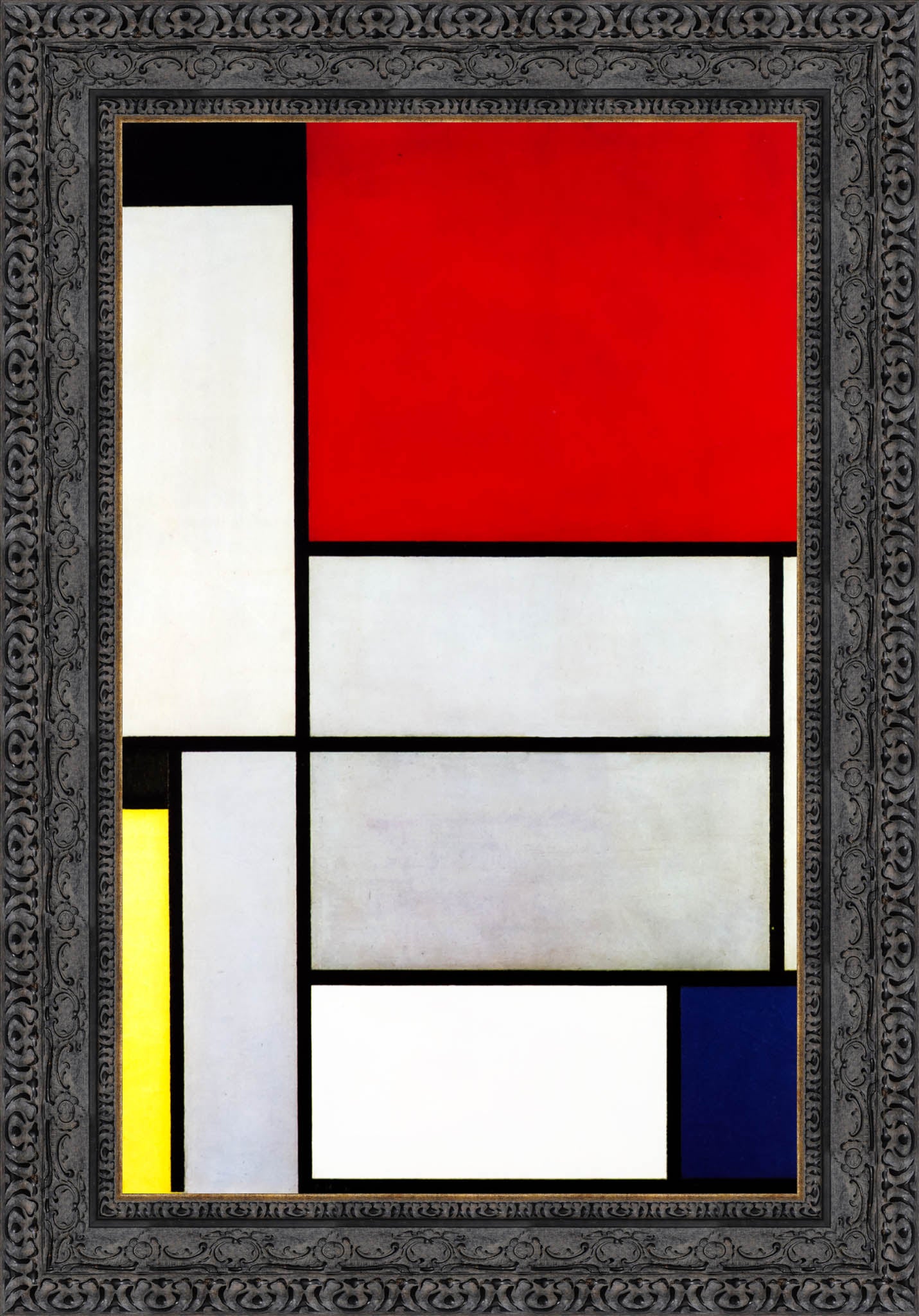 Composition With Black Red Grey Yellow And Blue - Piet Mondrian, 1921