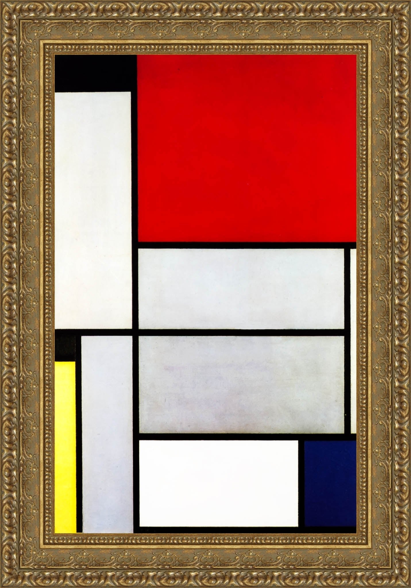 Composition With Black Red Grey Yellow And Blue - Piet Mondrian, 1921