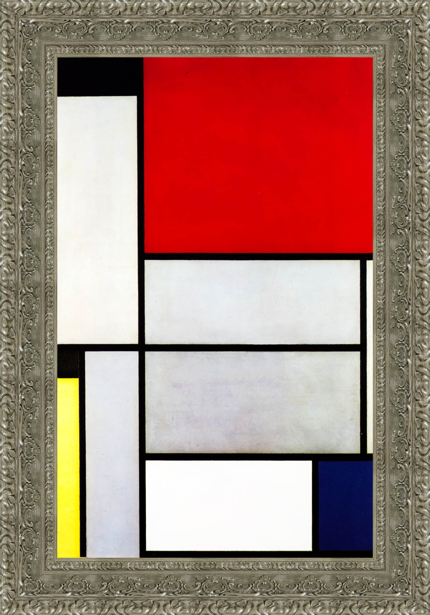 Composition With Black Red Grey Yellow And Blue - Piet Mondrian, 1921