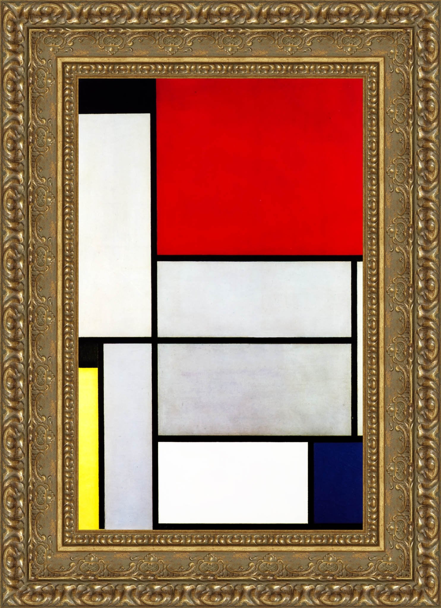 Composition With Black Red Grey Yellow And Blue - Piet Mondrian, 1921