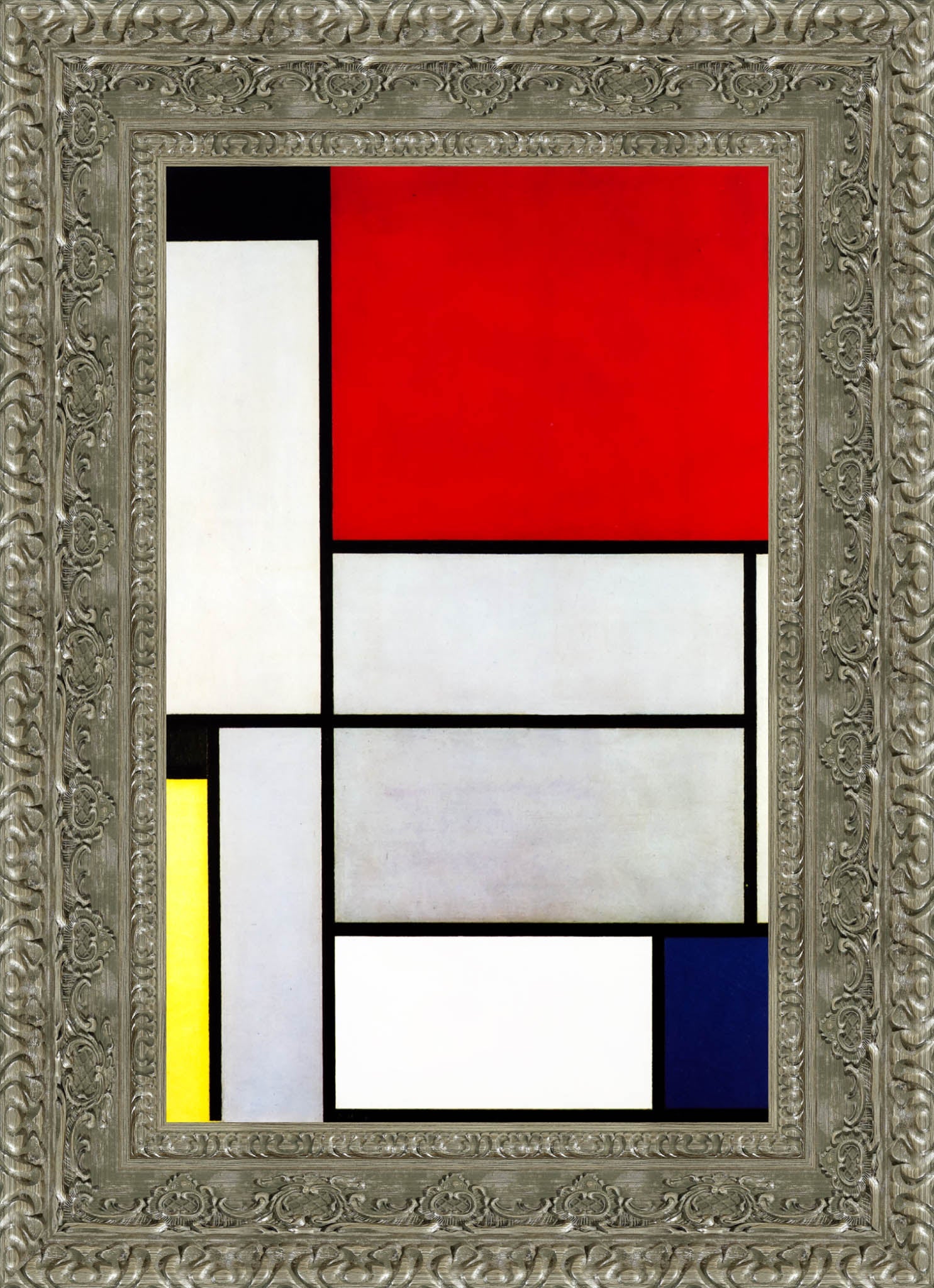 Composition With Black Red Grey Yellow And Blue - Piet Mondrian, 1921