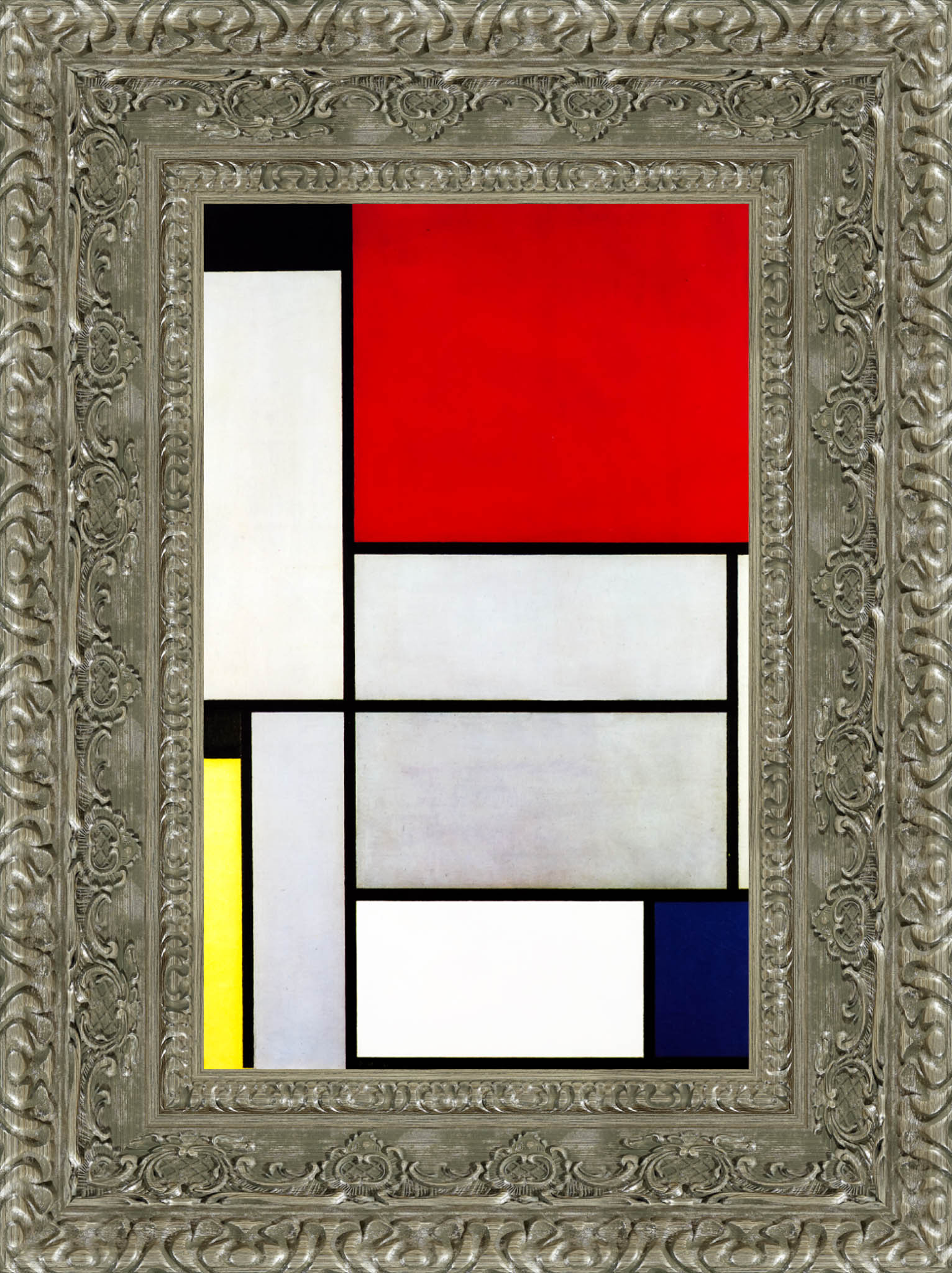 Composition With Black Red Grey Yellow And Blue - Piet Mondrian, 1921
