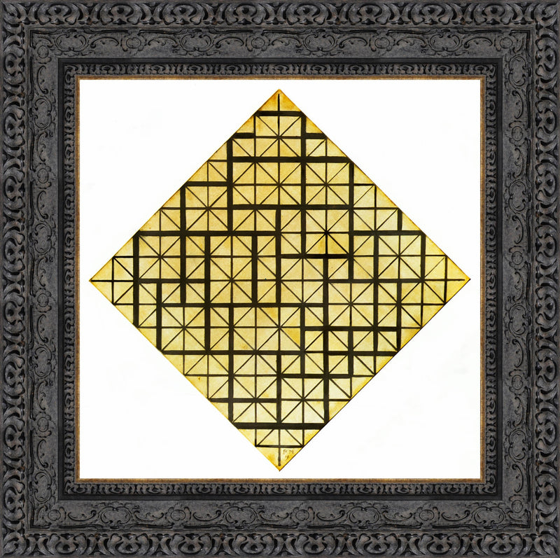 Composition With Grid 4 Lozenge - Piet Mondrian, 1919