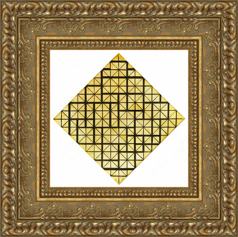 Composition With Grid 4 Lozenge - Piet Mondrian, 1919