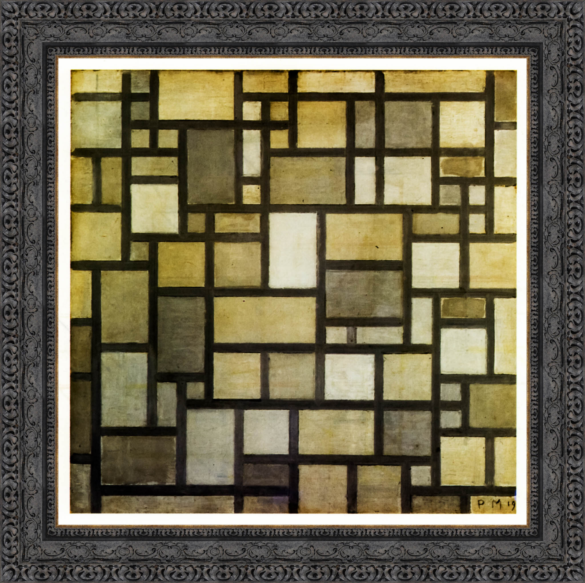 Composition With Grid 6 - Piet Mondrian. 1919