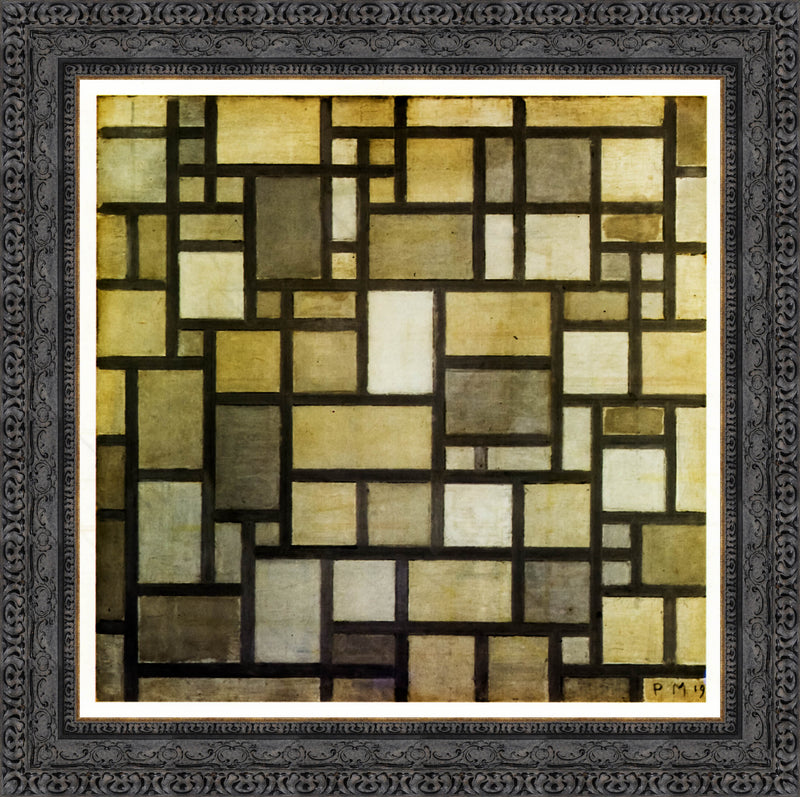 Composition With Grid 6 - Piet Mondrian. 1919