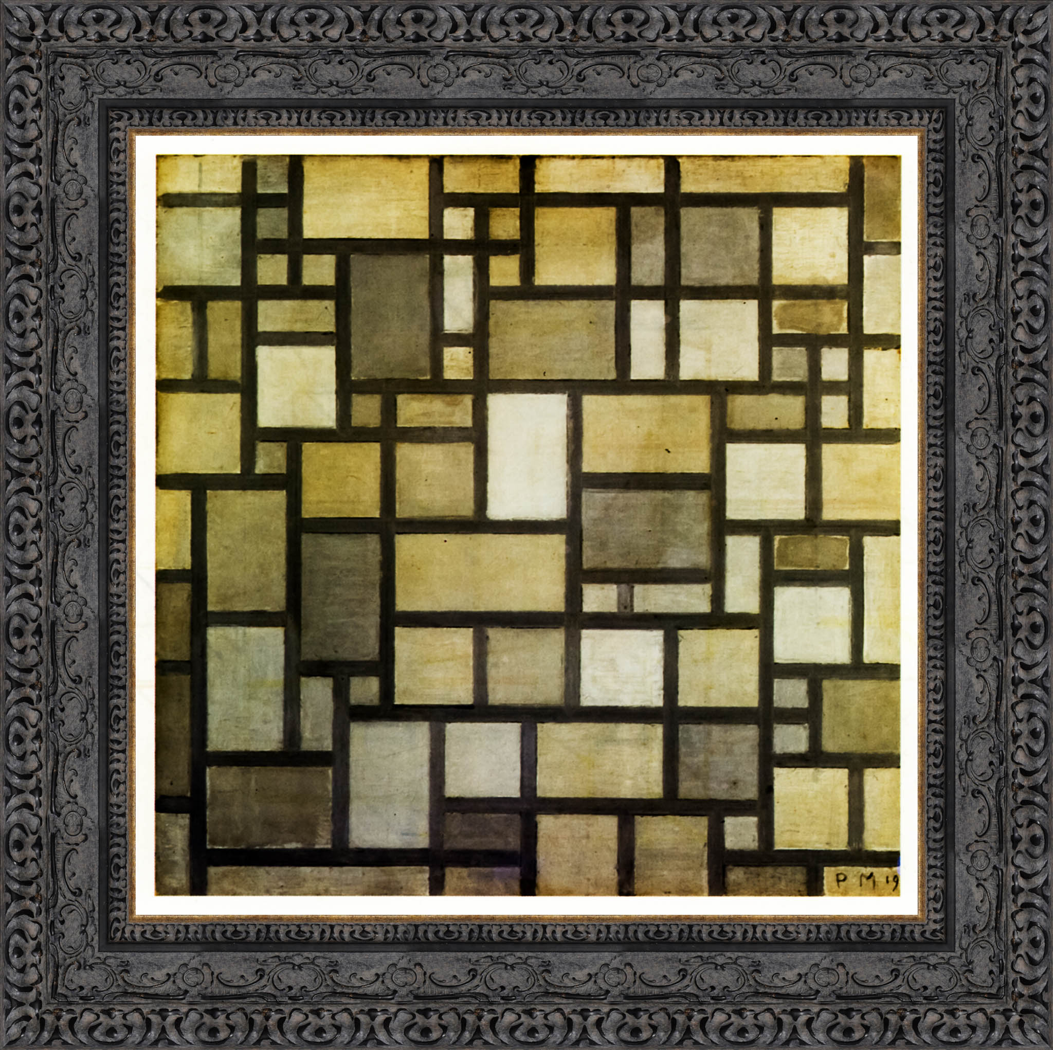 Composition With Grid 6 - Piet Mondrian. 1919