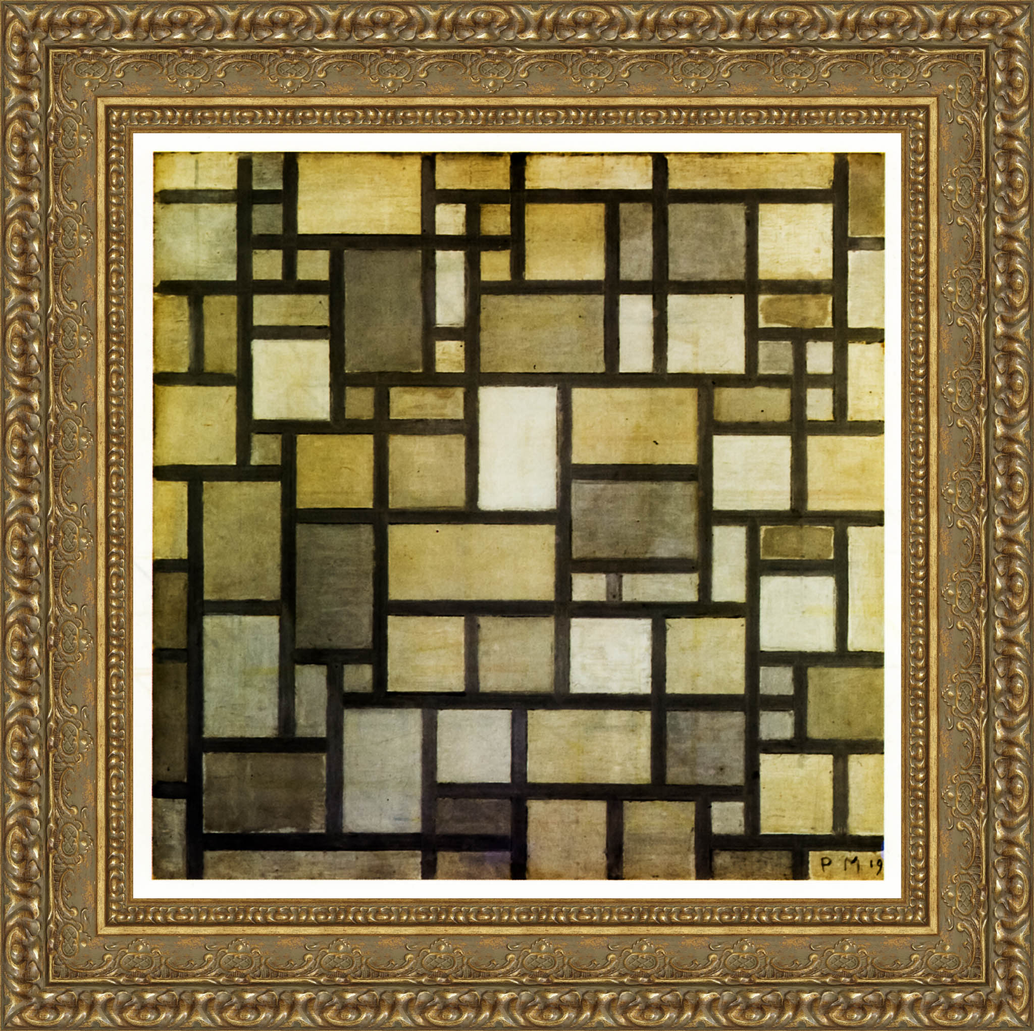 Composition With Grid 6 - Piet Mondrian. 1919