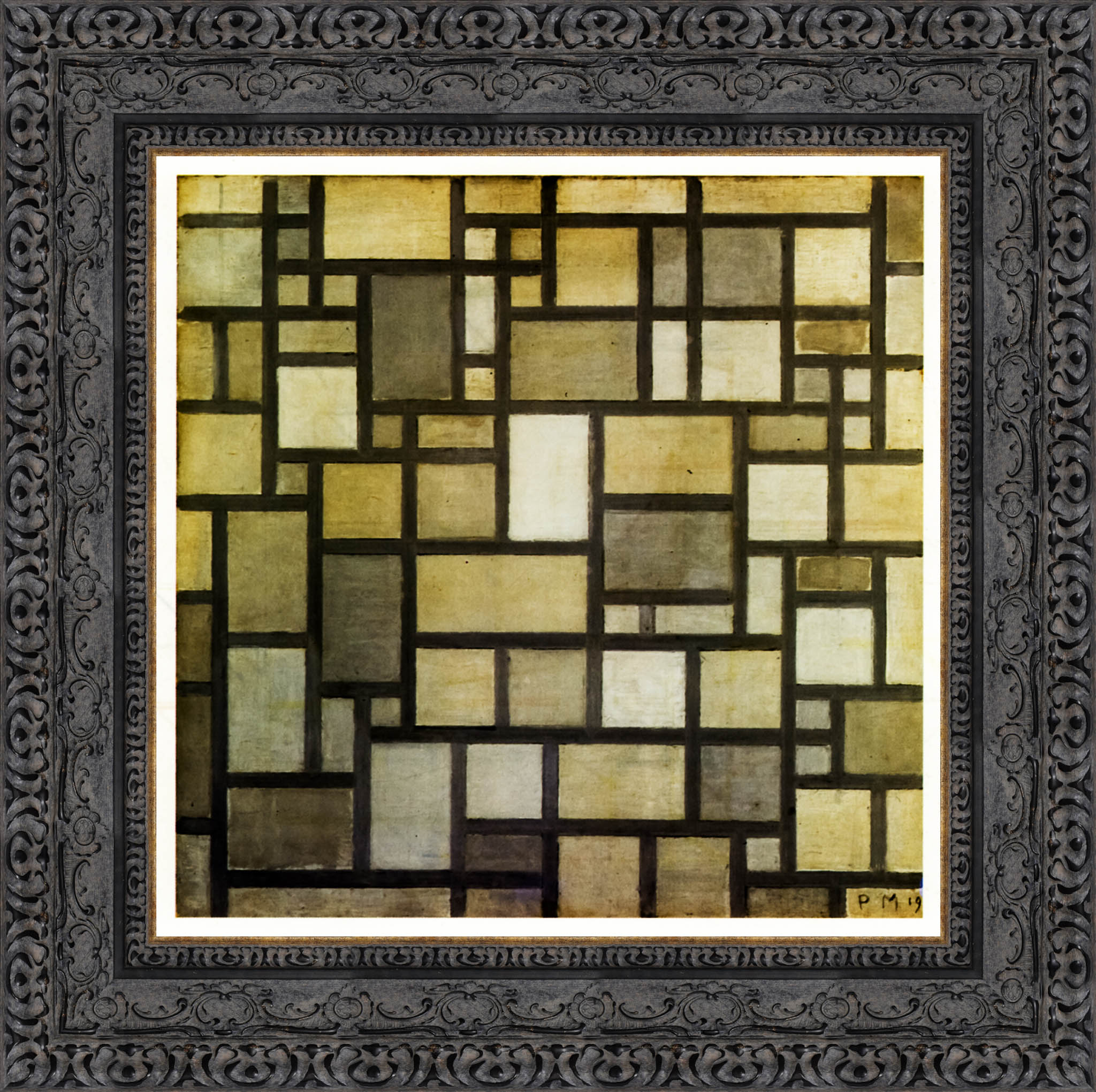 Composition With Grid 6 - Piet Mondrian. 1919