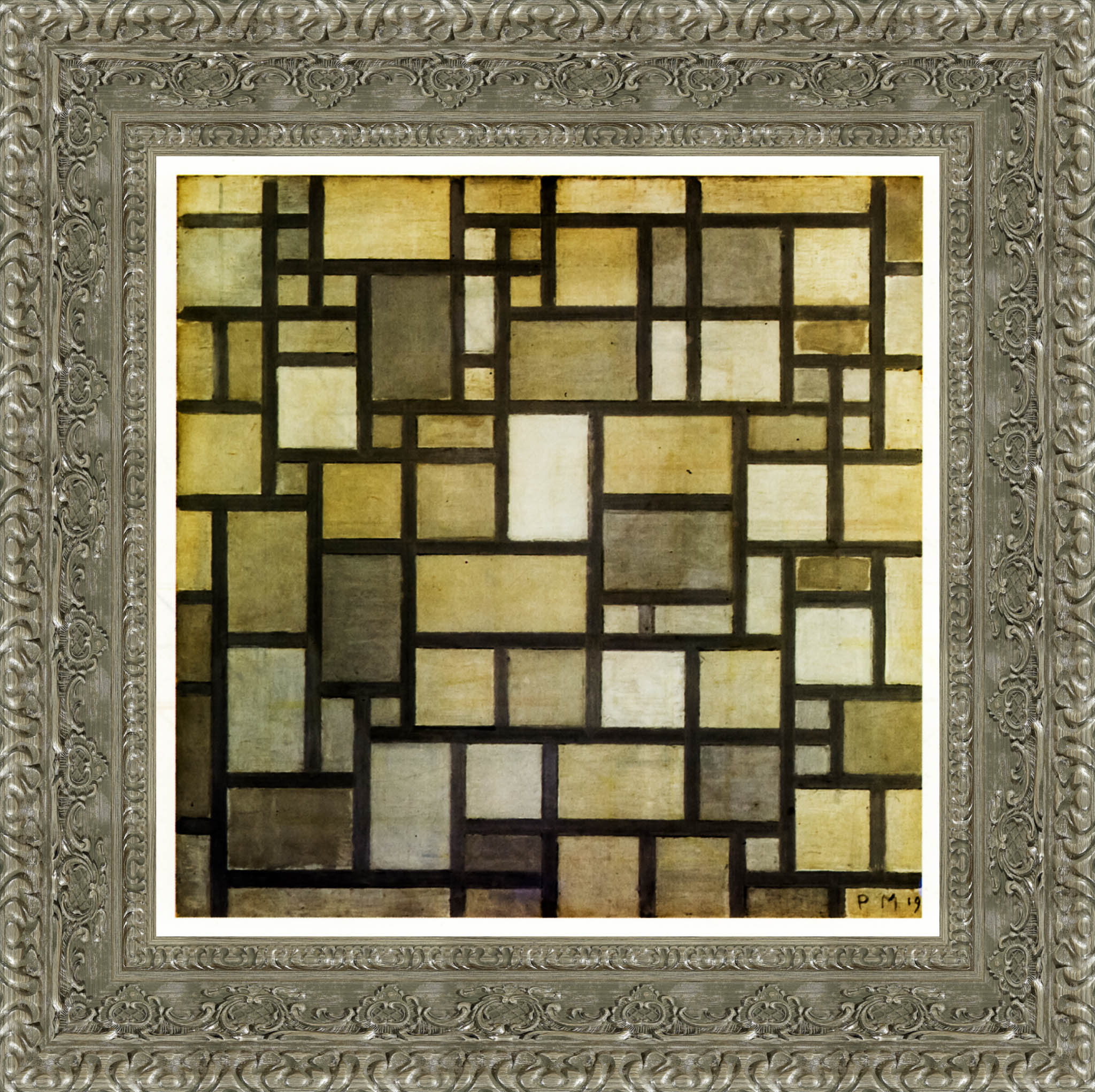 Composition With Grid 6 - Piet Mondrian. 1919