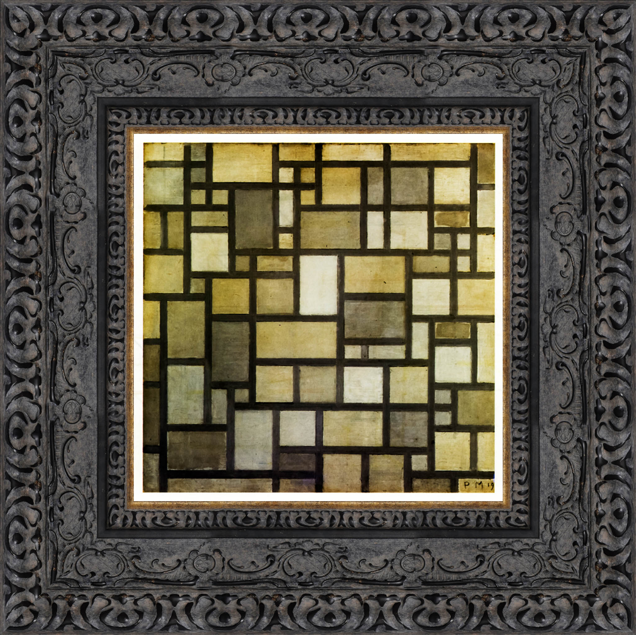 Composition With Grid 6 - Piet Mondrian. 1919