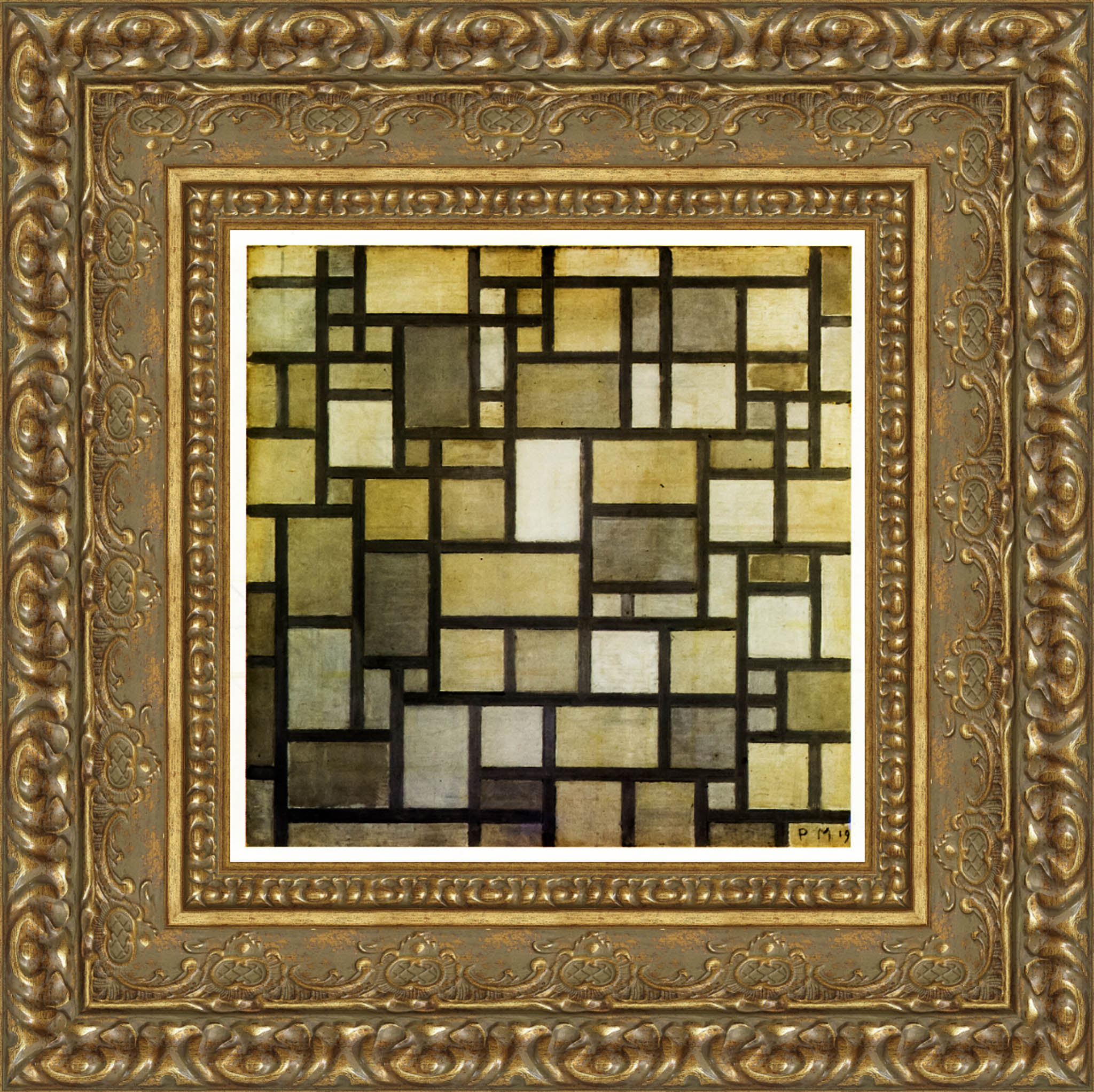 Composition With Grid 6 1919 - Canvas Classics