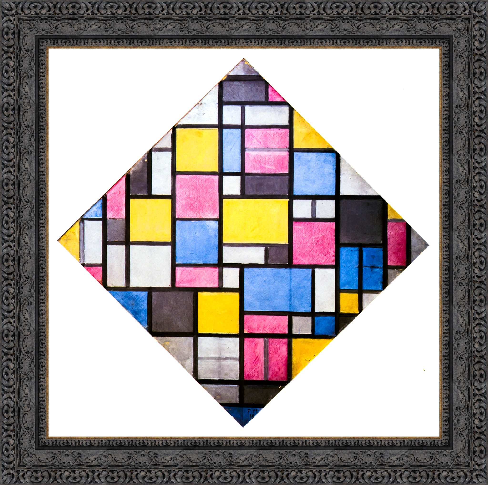 Composition With Grid 7 Lozenge - Piet Mondrian, 1919