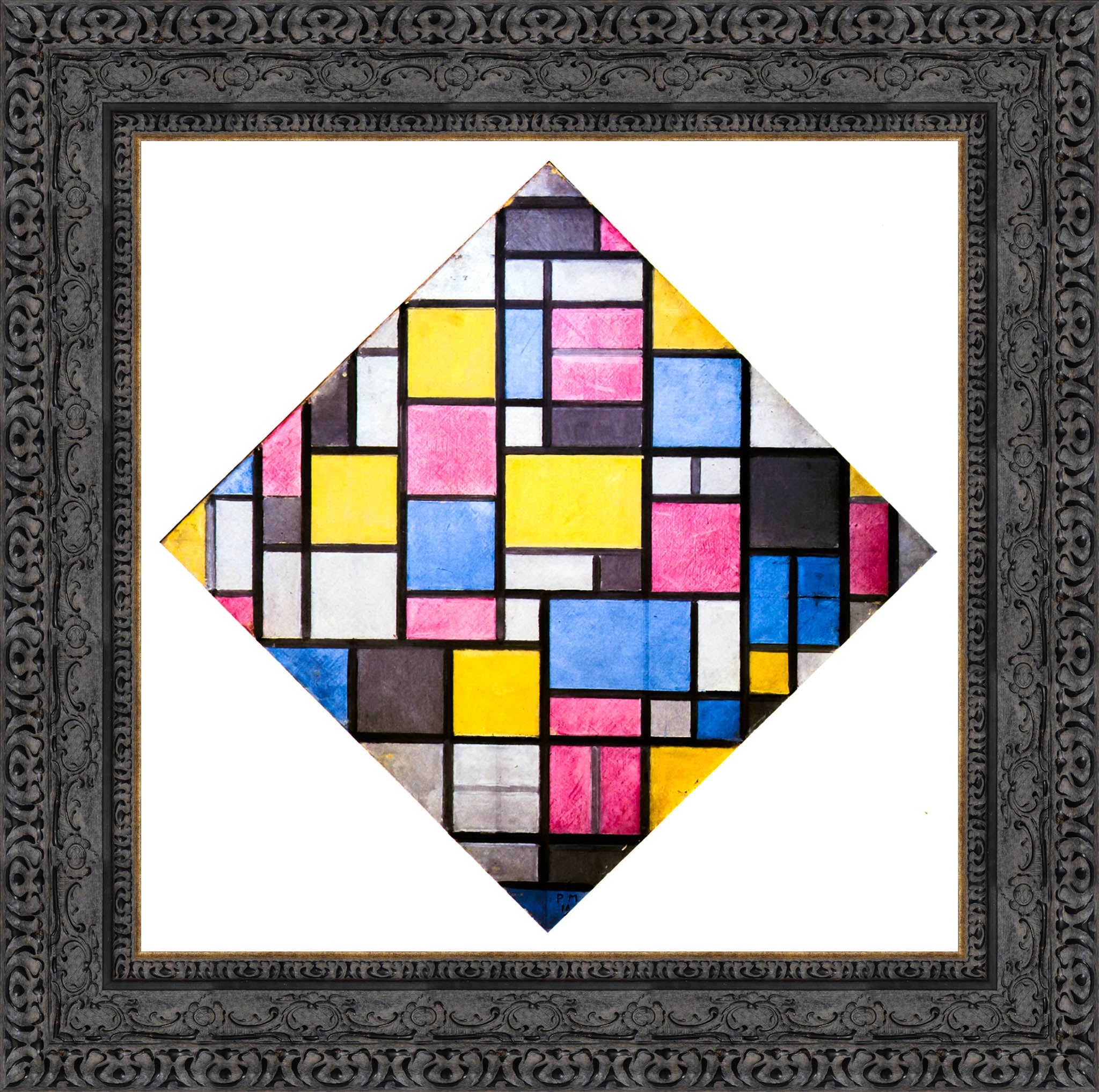 Composition With Grid 7 Lozenge - Piet Mondrian, 1919