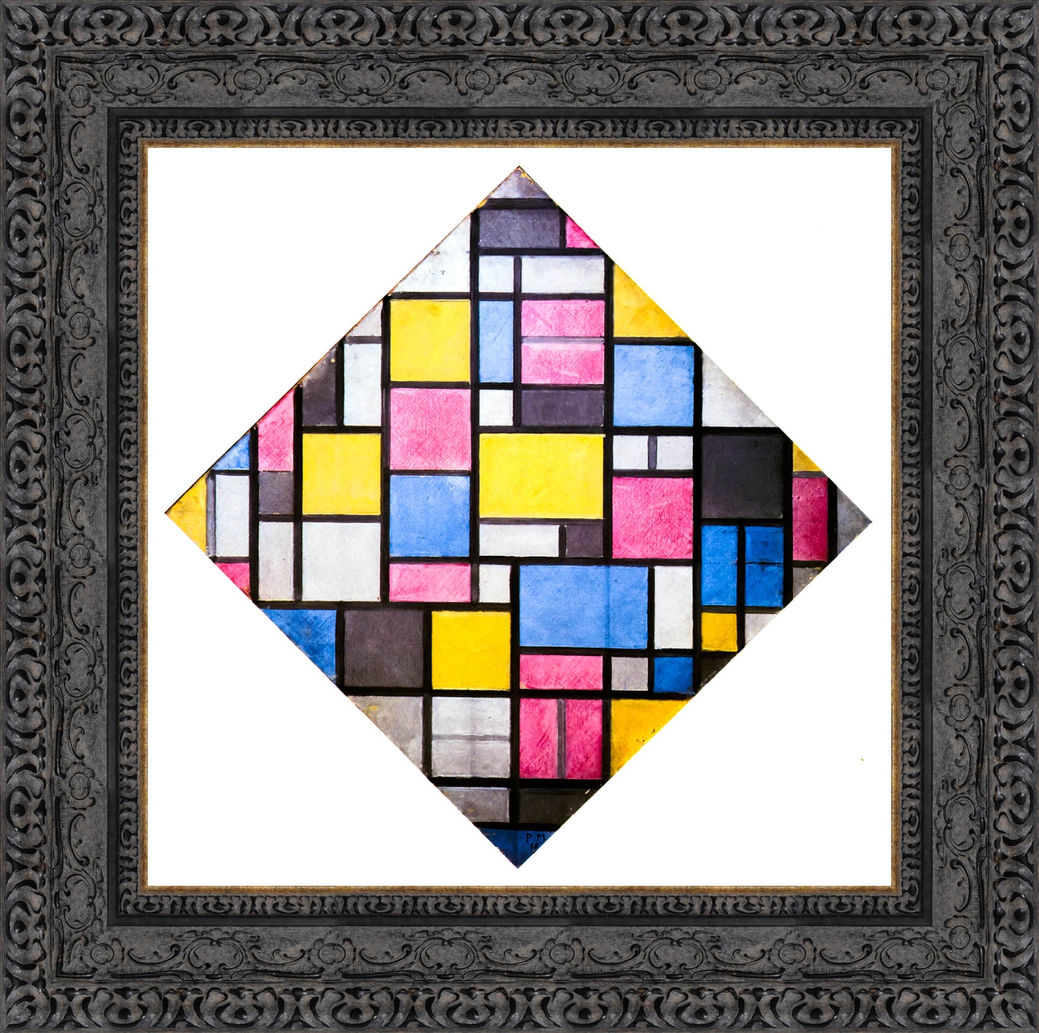 Composition With Grid 7 Lozenge - Piet Mondrian, 1919