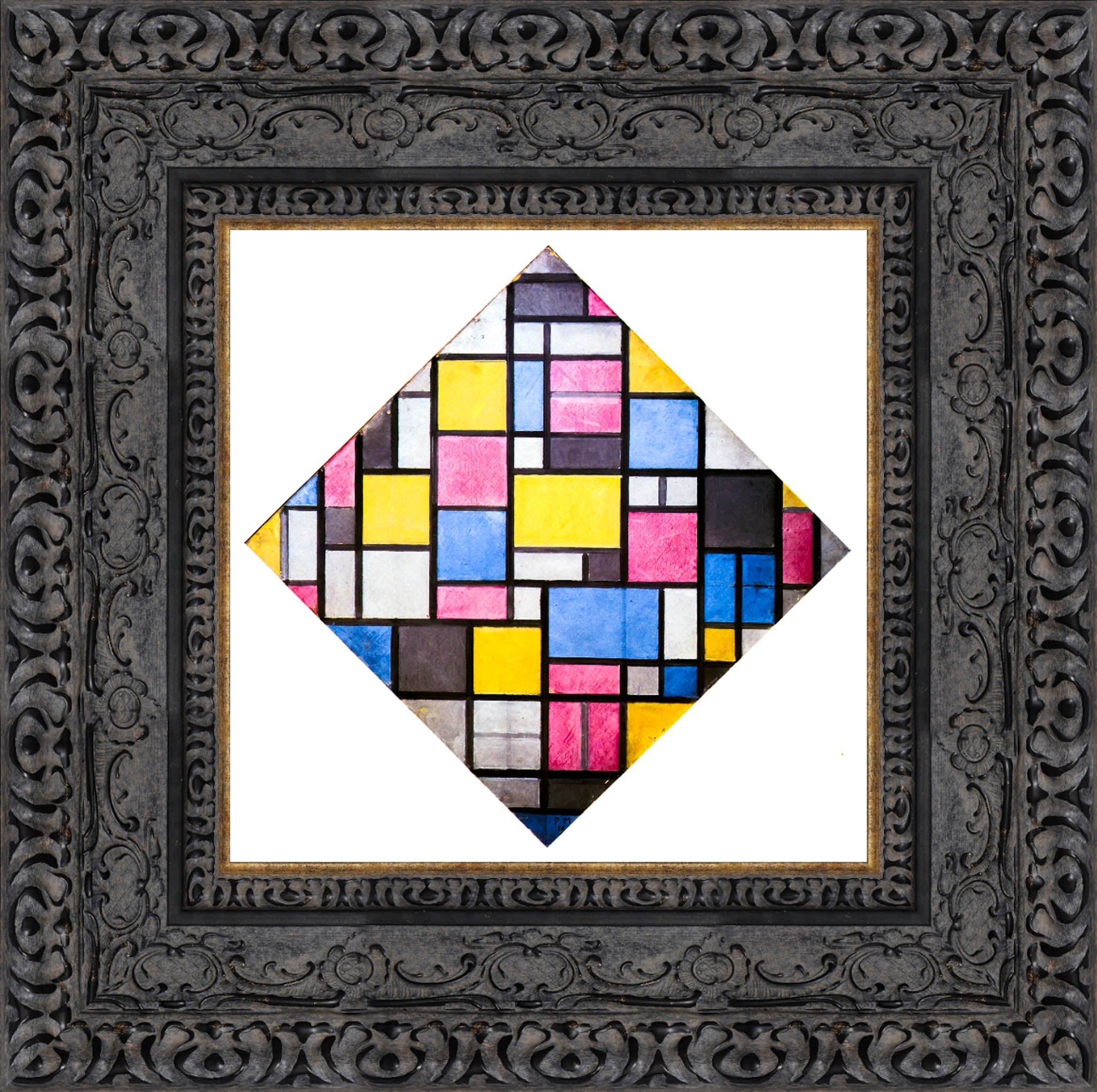 Composition With Grid 7 Lozenge - Piet Mondrian, 1919