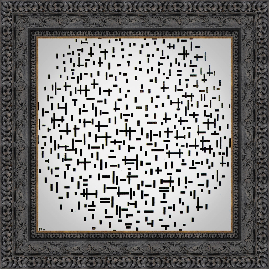 Composition with Lines by Piet Mondrian — Framed Giclee Canvas Print | Canvas Classics