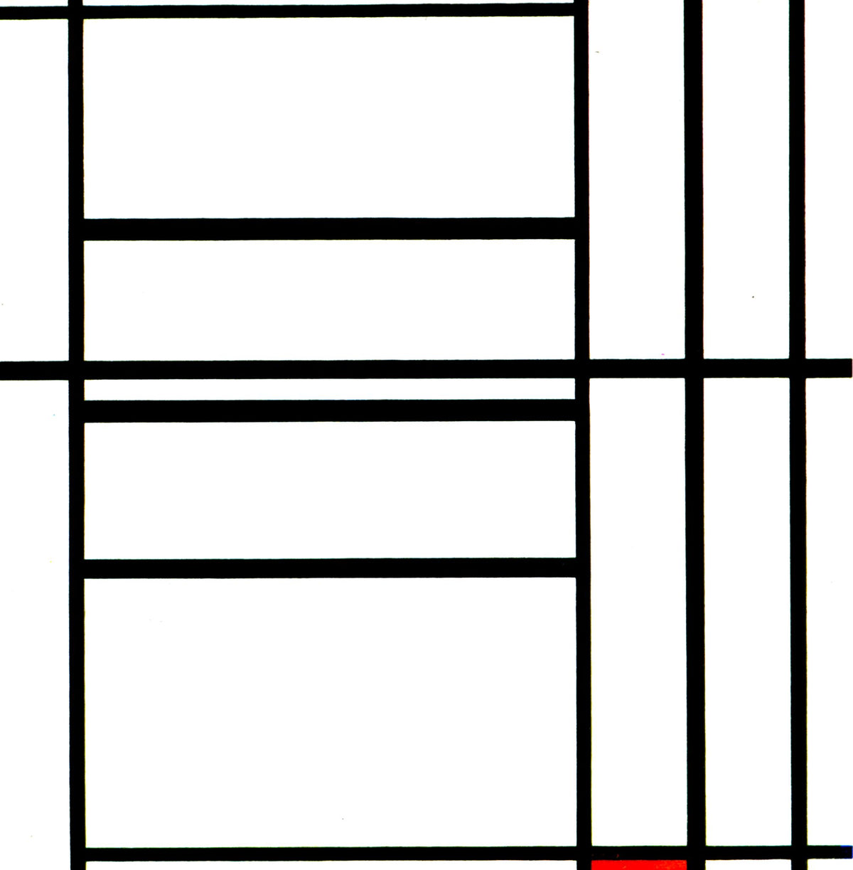 Composition with Red – Piet Mondrian, 1939, framed