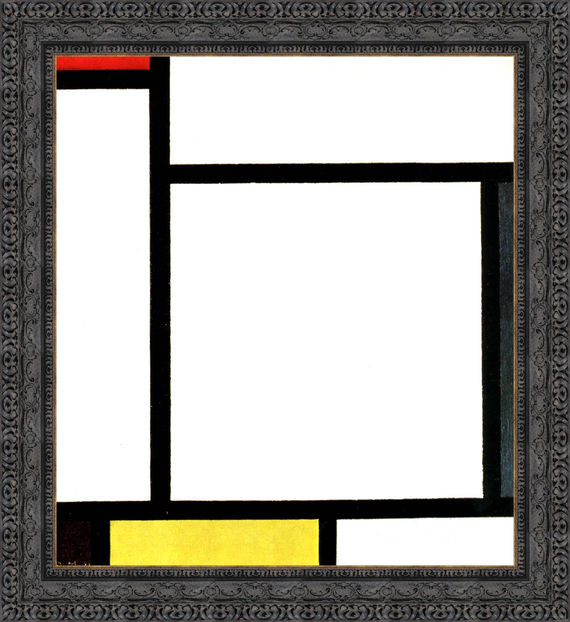 Composition with Red and Yellow by Piet Mondrian — Framed Giclee Canvas Print | Canvas Classics
