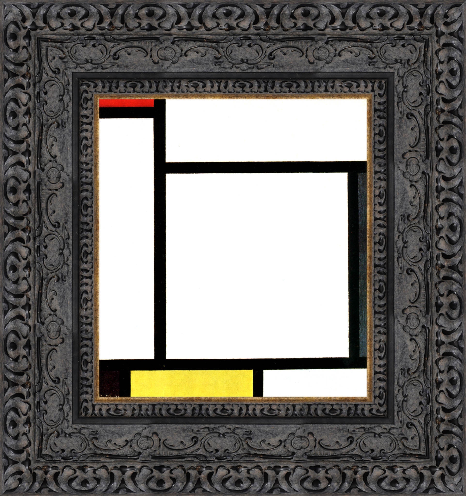 Composition with Red and Yellow by Piet Mondrian — Framed Giclee Canvas Print | Canvas Classics