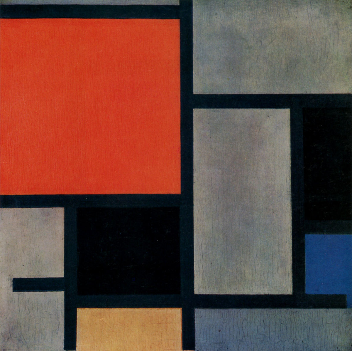 Composition with Red, Yellow, and Blue – Piet Mondrian, 1921, framed