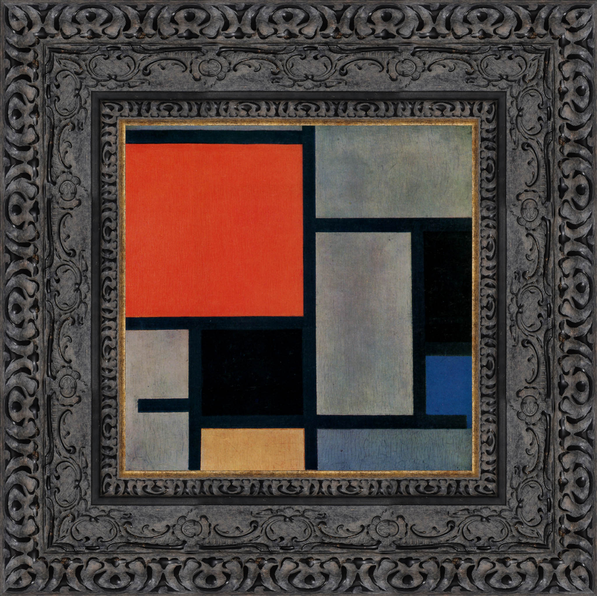 Composition with Red, Yellow, and Blue by Piet Mondrian — Framed Giclee Canvas Print | Canvas Classics