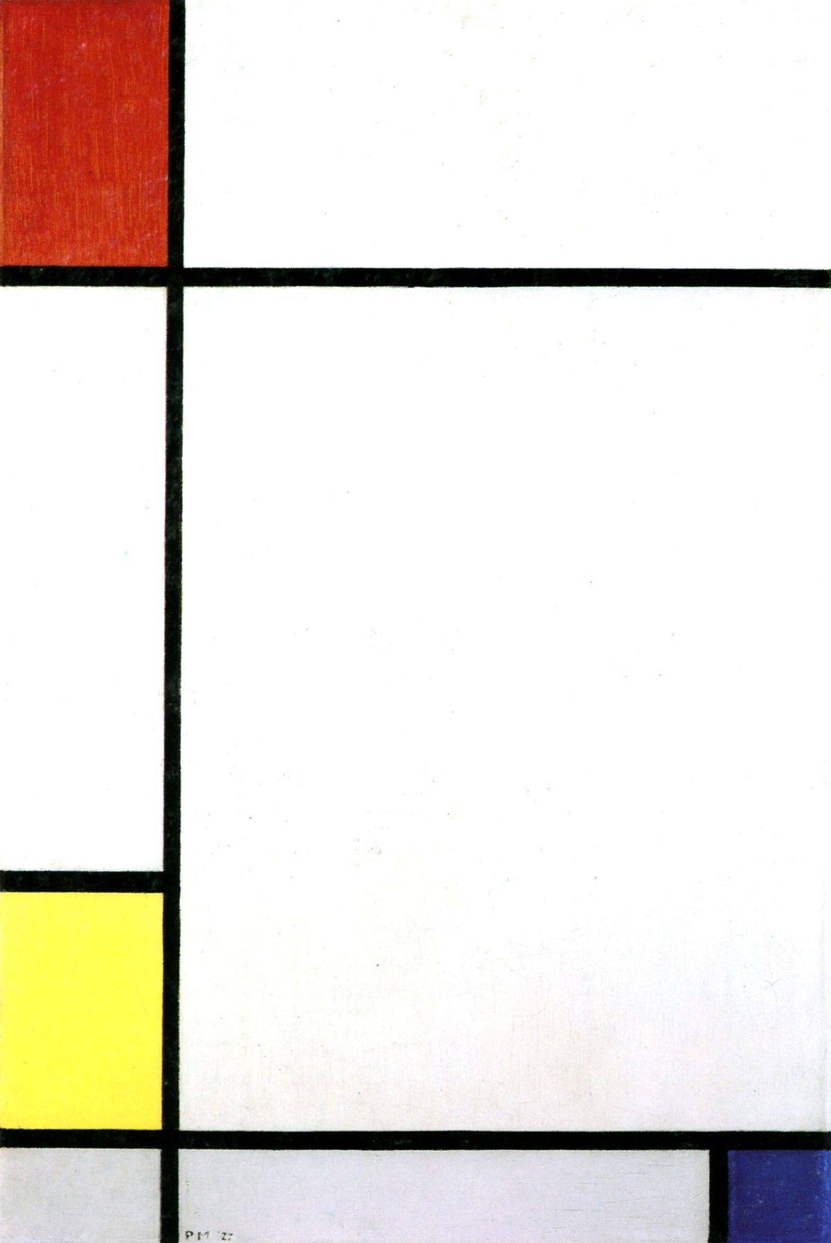 Composition with Red, Yellow, and Blue – Piet Mondrian, 1927, framed