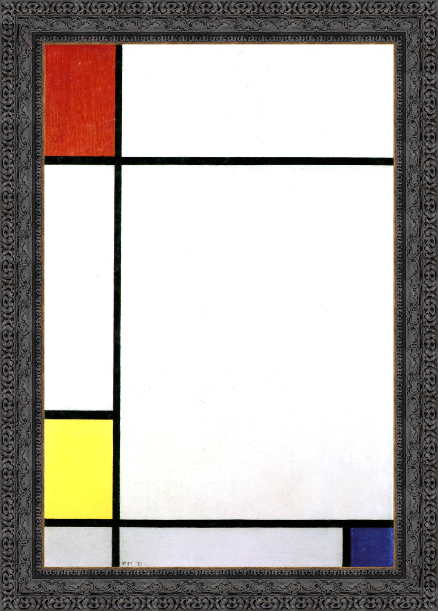 Composition with Red, Yellow, and Blue by Piet Mondrian — Framed Giclee Canvas Print | Canvas Classics