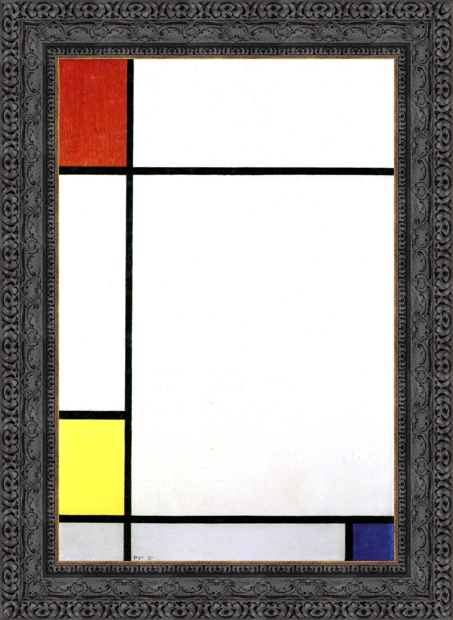 Composition with Red, Yellow, and Blue by Piet Mondrian — Framed Giclee Canvas Print | Canvas Classics