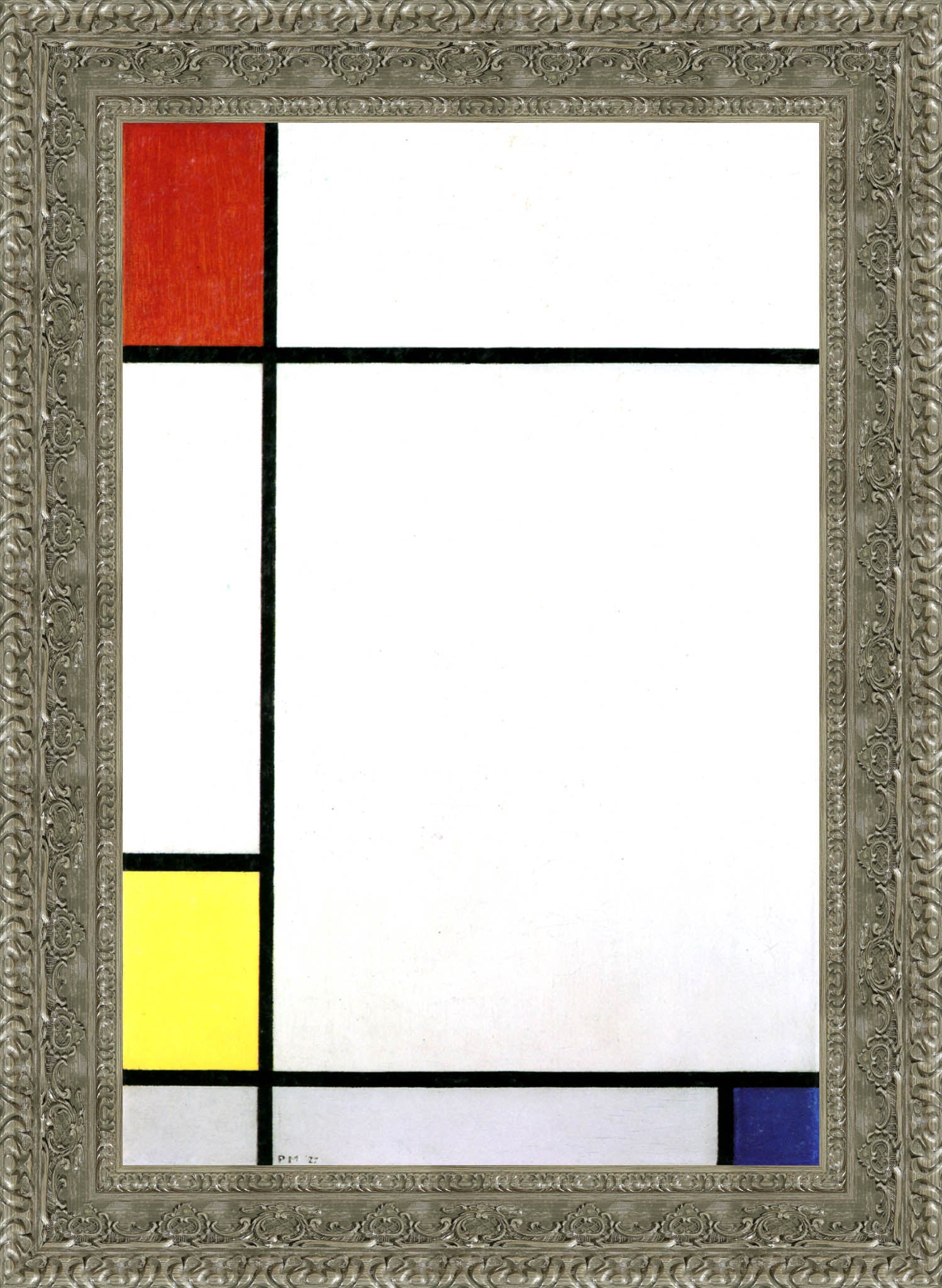 Composition with Red, Yellow, and Blue by Piet Mondrian — Framed Giclee Canvas Print | Canvas Classics