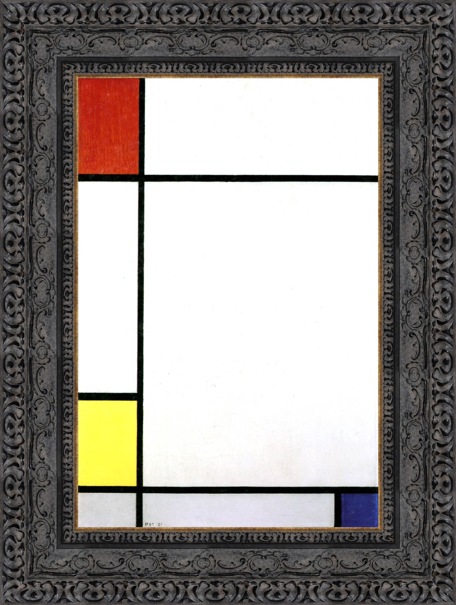 Composition with Red, Yellow, and Blue by Piet Mondrian — Framed Giclee Canvas Print | Canvas Classics