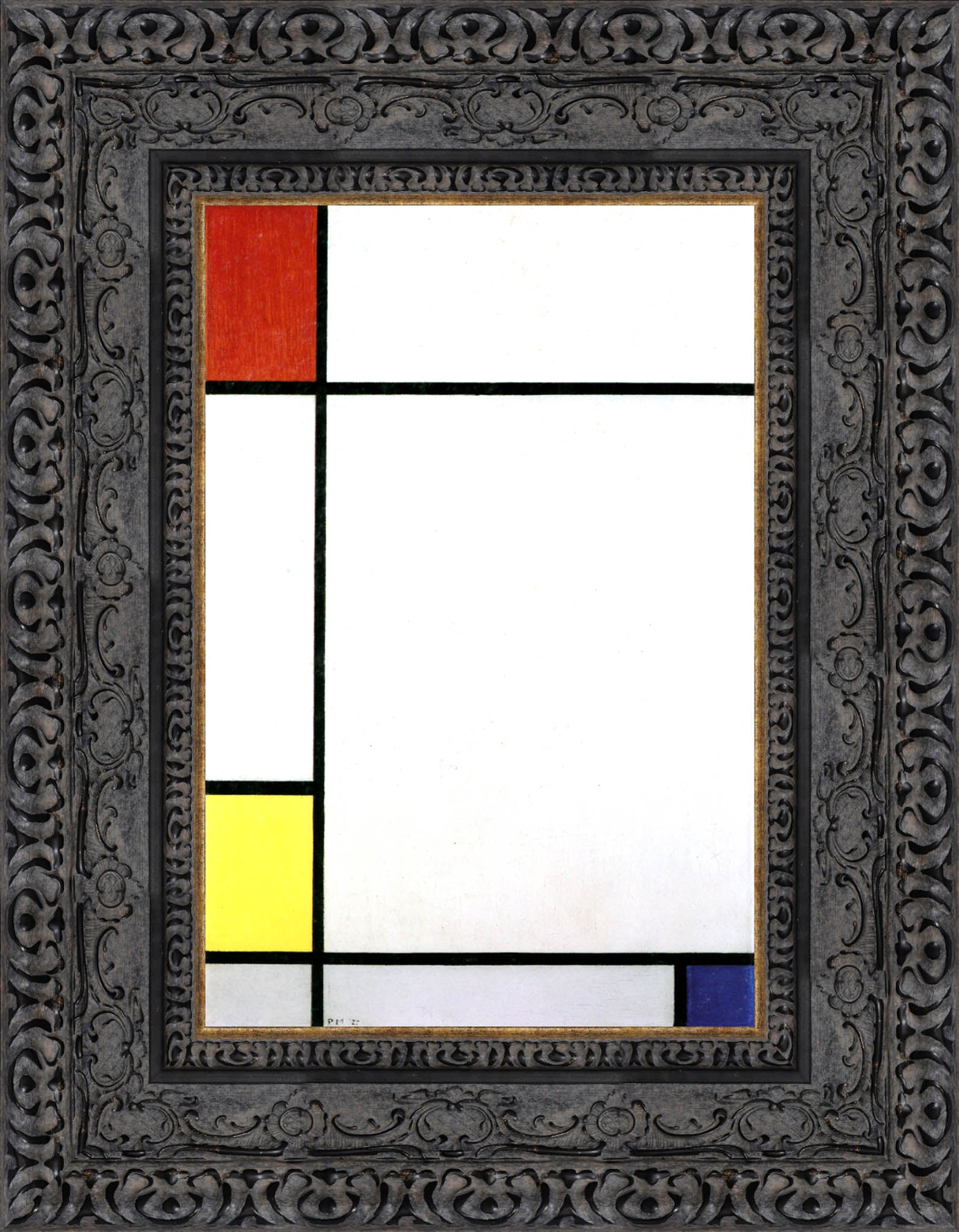 Composition with Red, Yellow, and Blue by Piet Mondrian — Framed Giclee Canvas Print | Canvas Classics