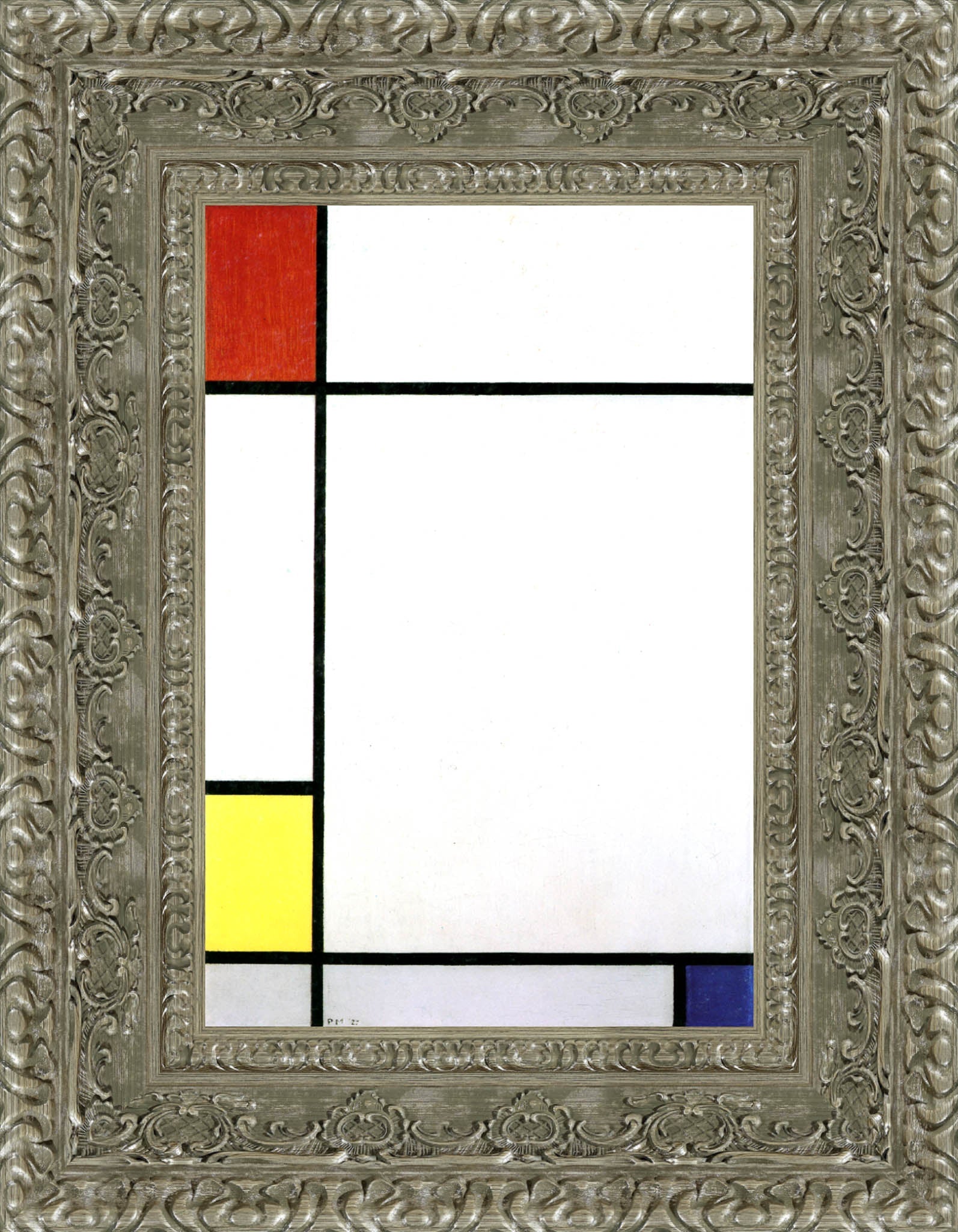 Composition with Red, Yellow, and Blue by Piet Mondrian — Framed Giclee Canvas Print | Canvas Classics