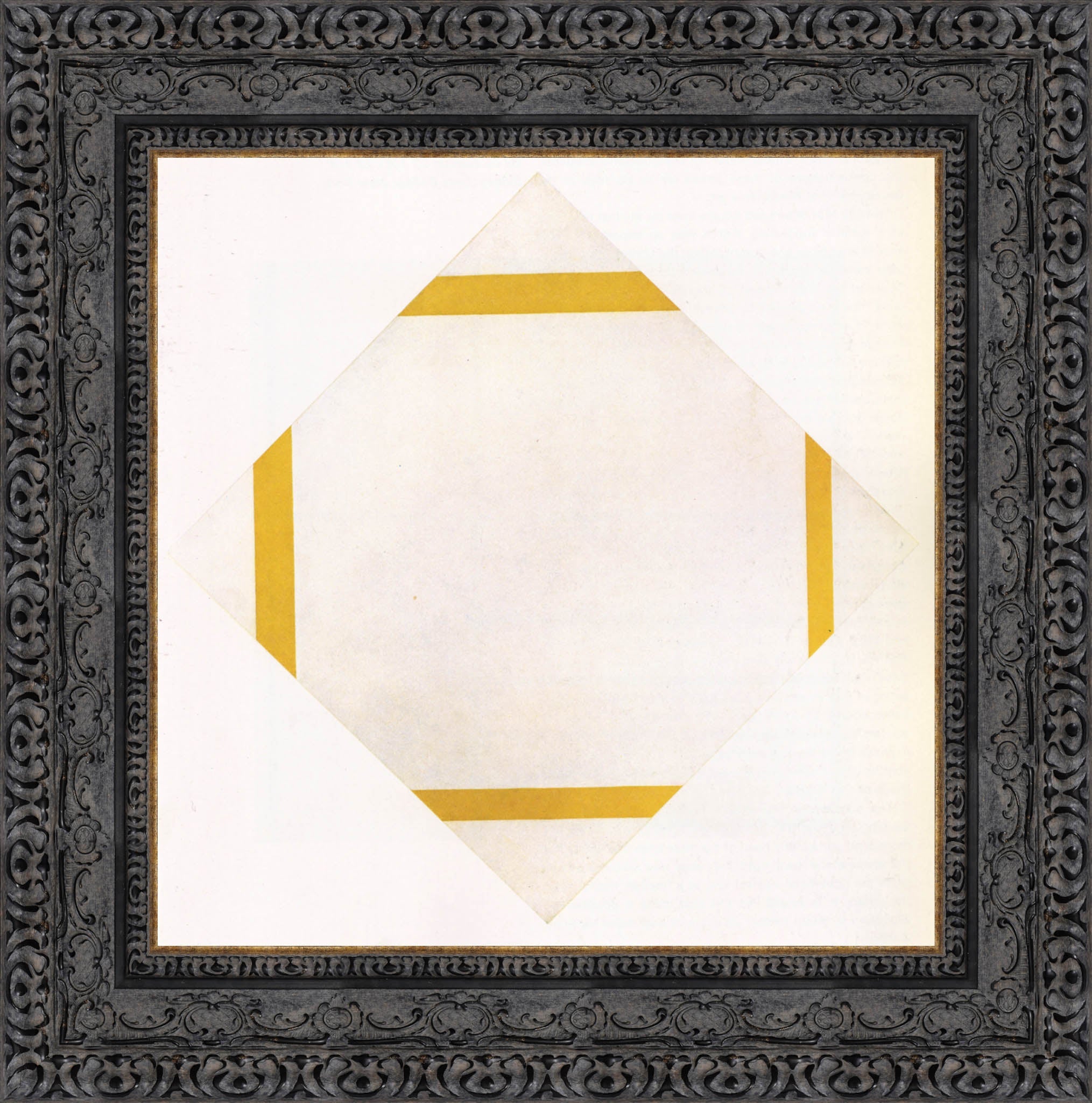 Composition with Yellow Lines by Piet Mondrian — Framed Giclee Canvas Print | Canvas Classics