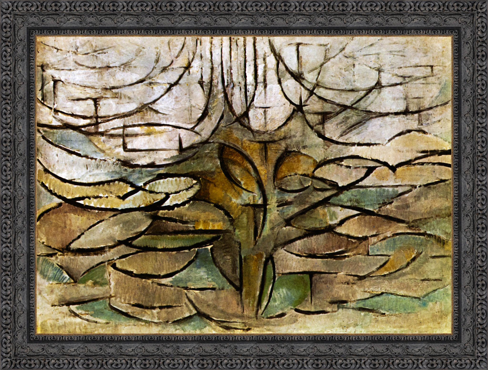 Flowering Apple Tree by Piet Mondrian — Framed Giclee Canvas Print | Canvas Classics