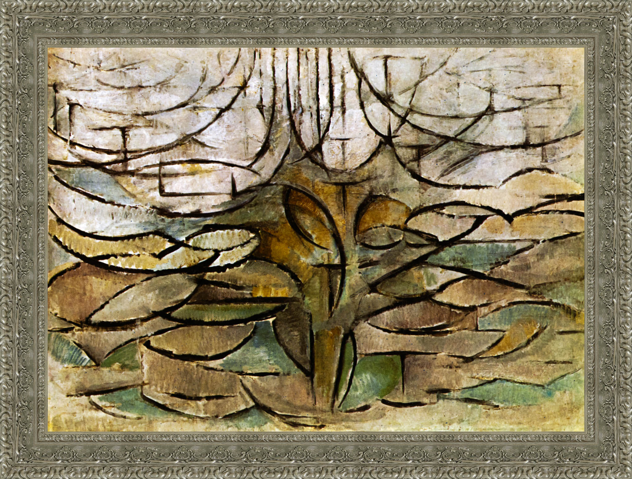 Flowering Apple Tree by Piet Mondrian — Framed Giclee Canvas Print | Canvas Classics