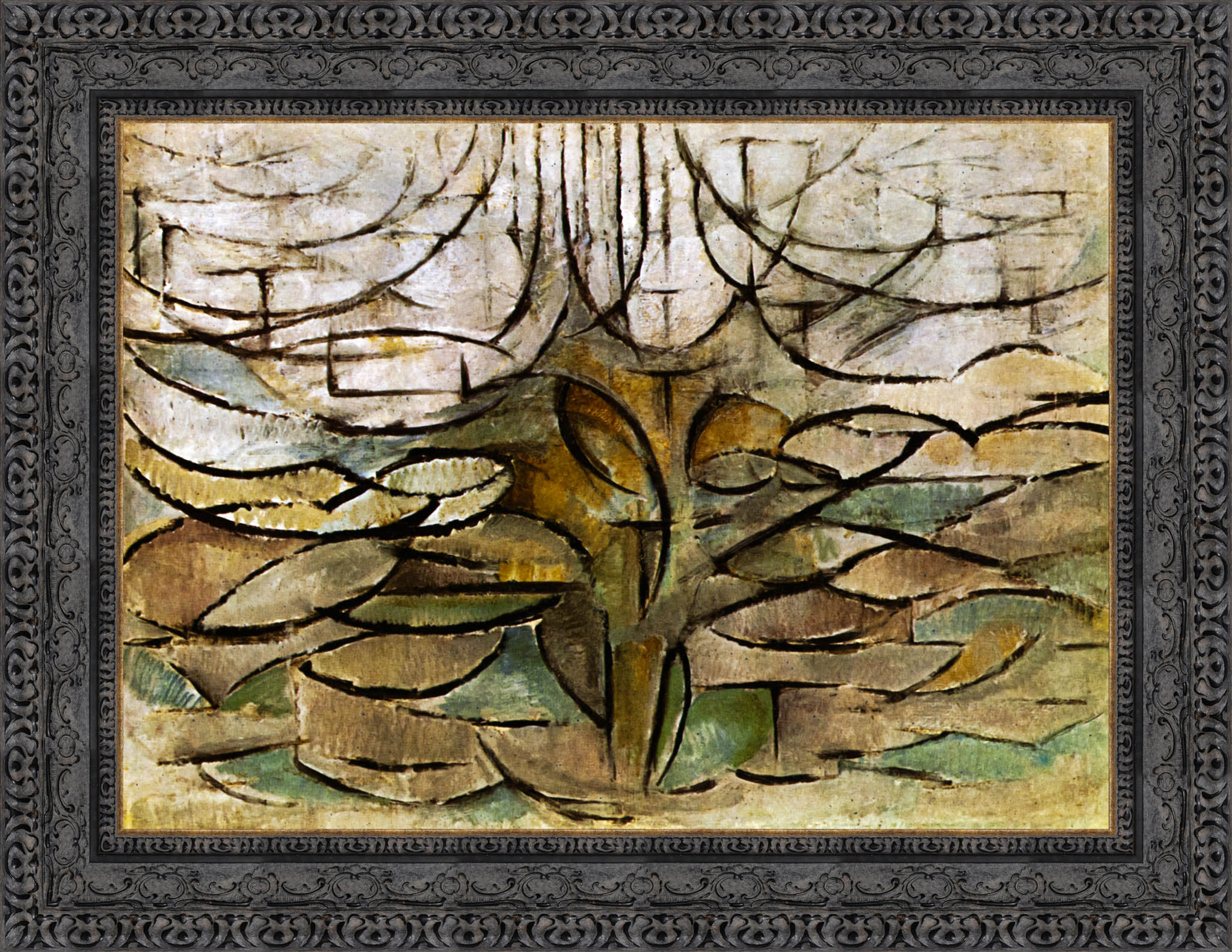 Flowering Apple Tree by Piet Mondrian — Framed Giclee Canvas Print | Canvas Classics