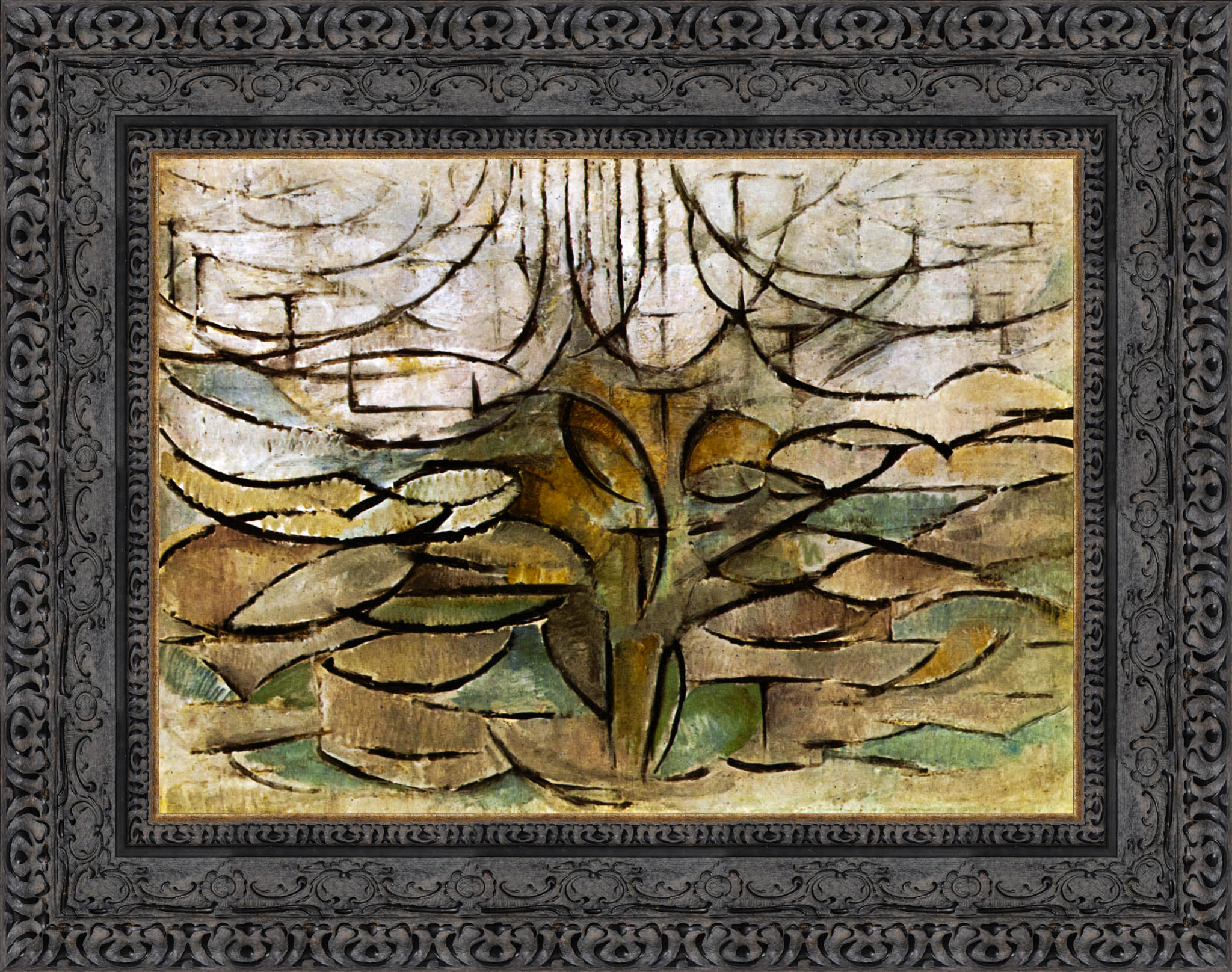 Flowering Apple Tree by Piet Mondrian — Framed Giclee Canvas Print | Canvas Classics